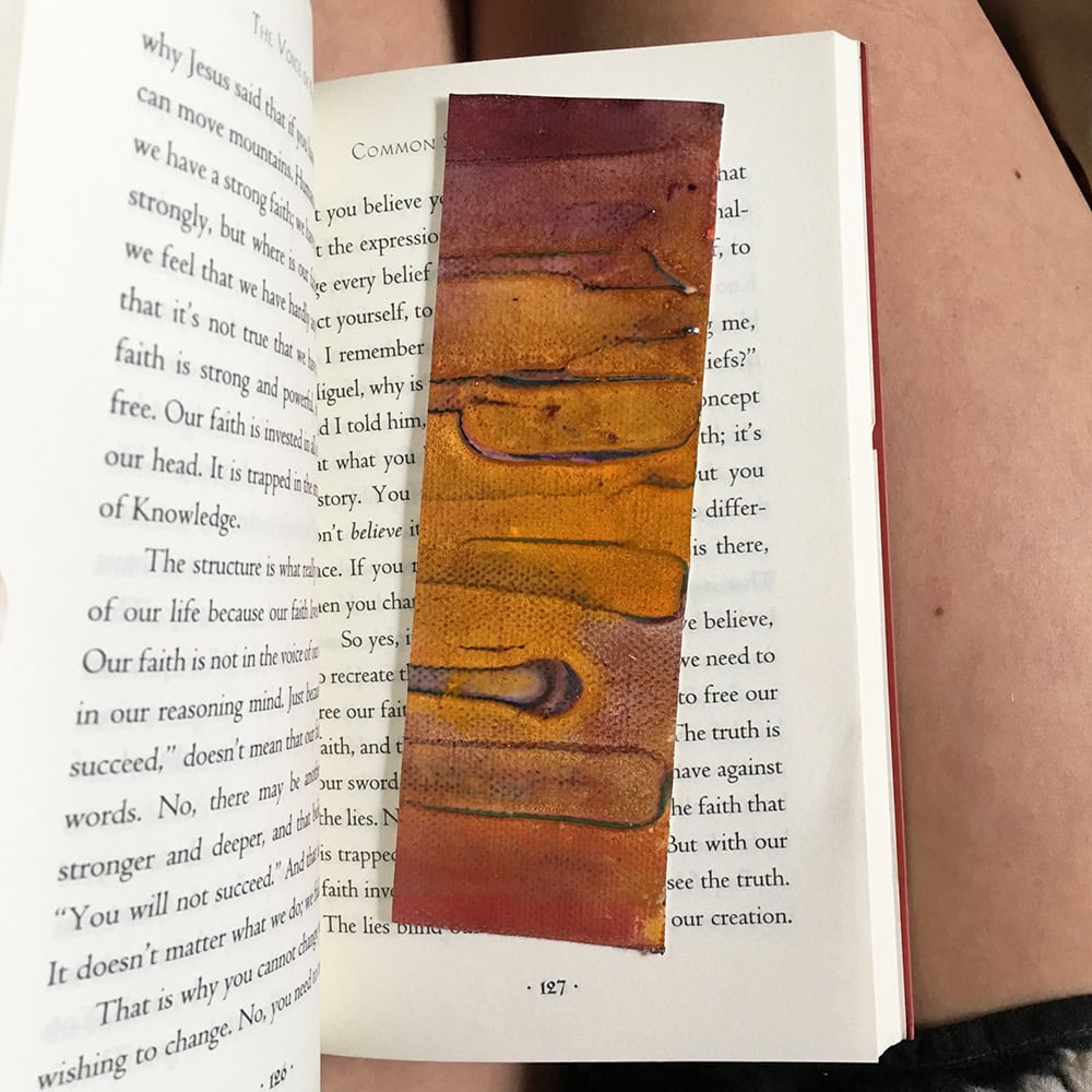 Repurposed original art bookmarks