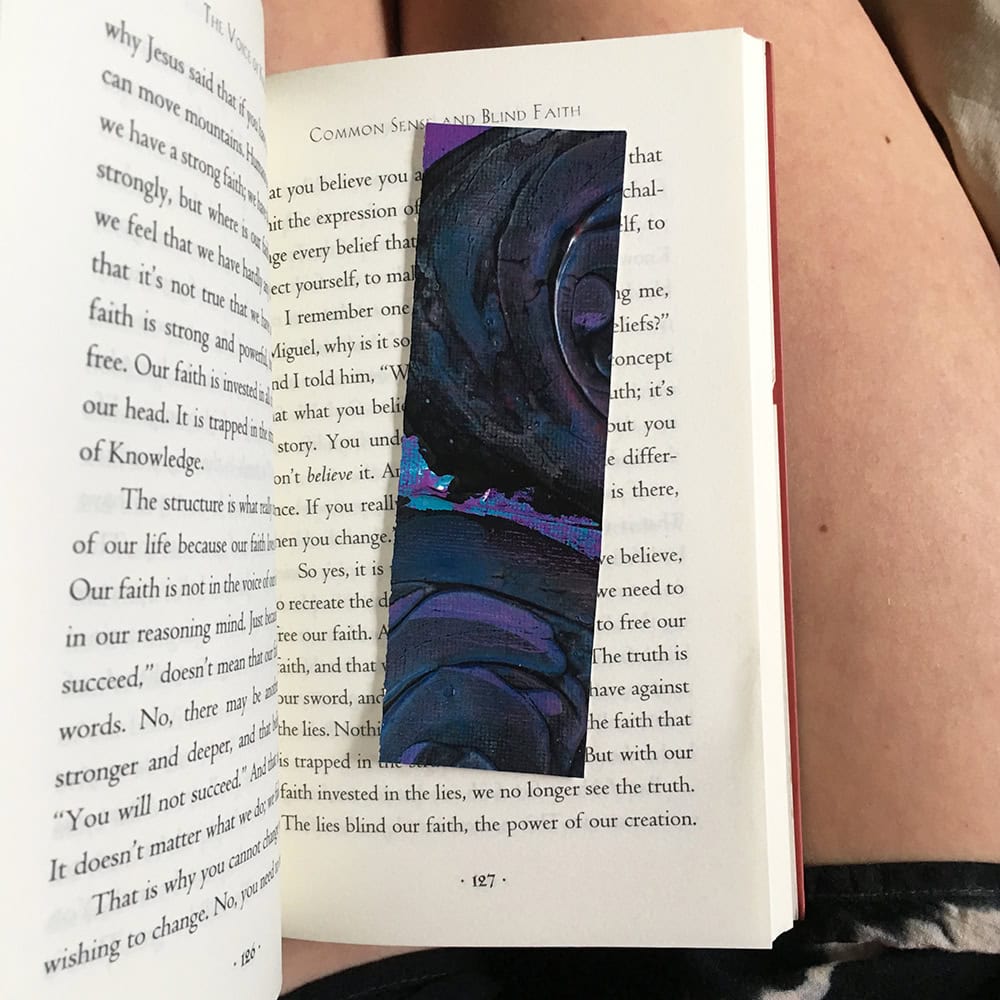 Repurposed original art bookmarks