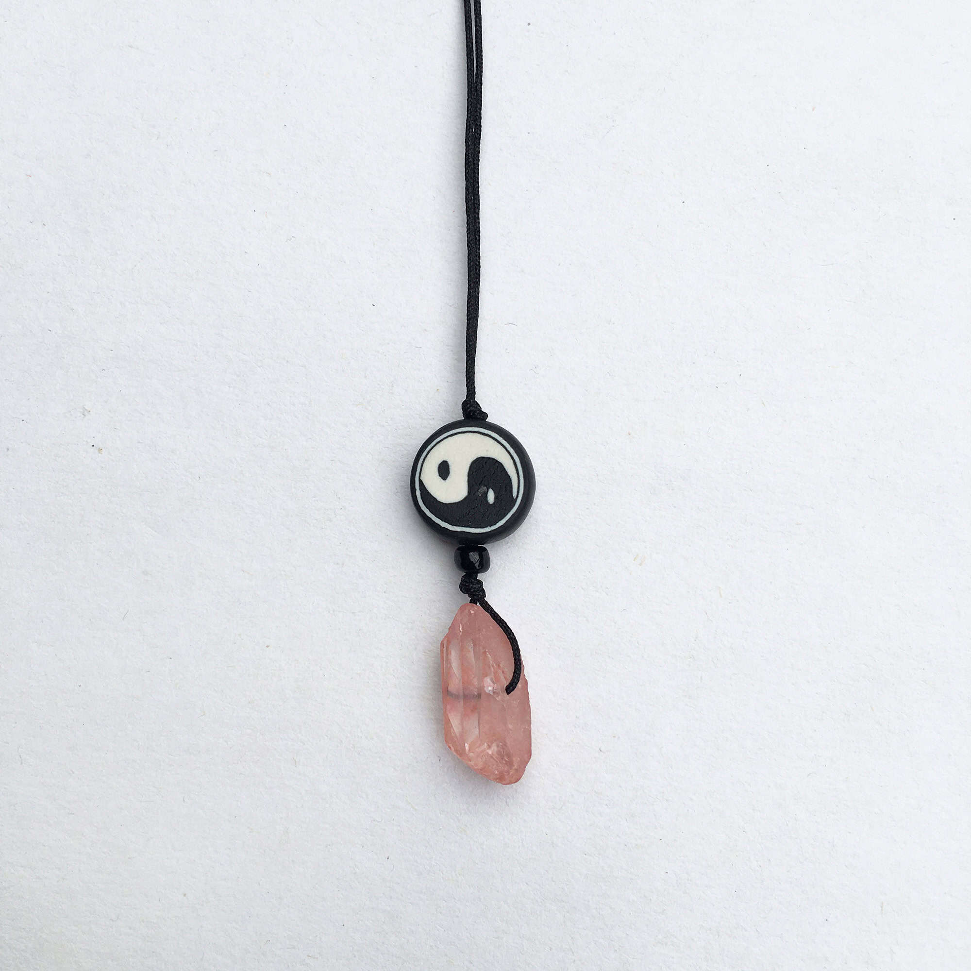 Crystal and polymer clay hippie necklaces