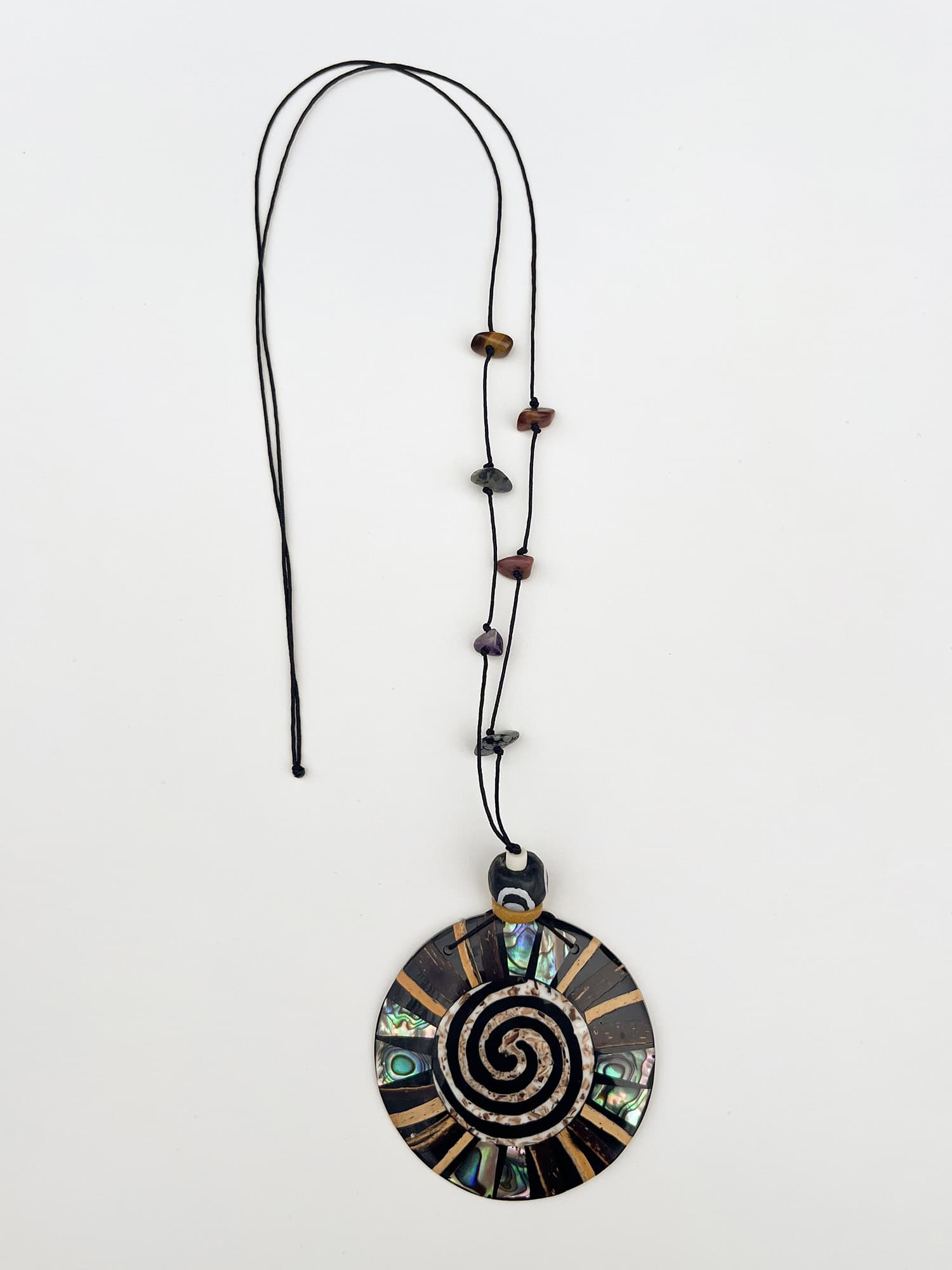 Long necklace with second hand shell pendants