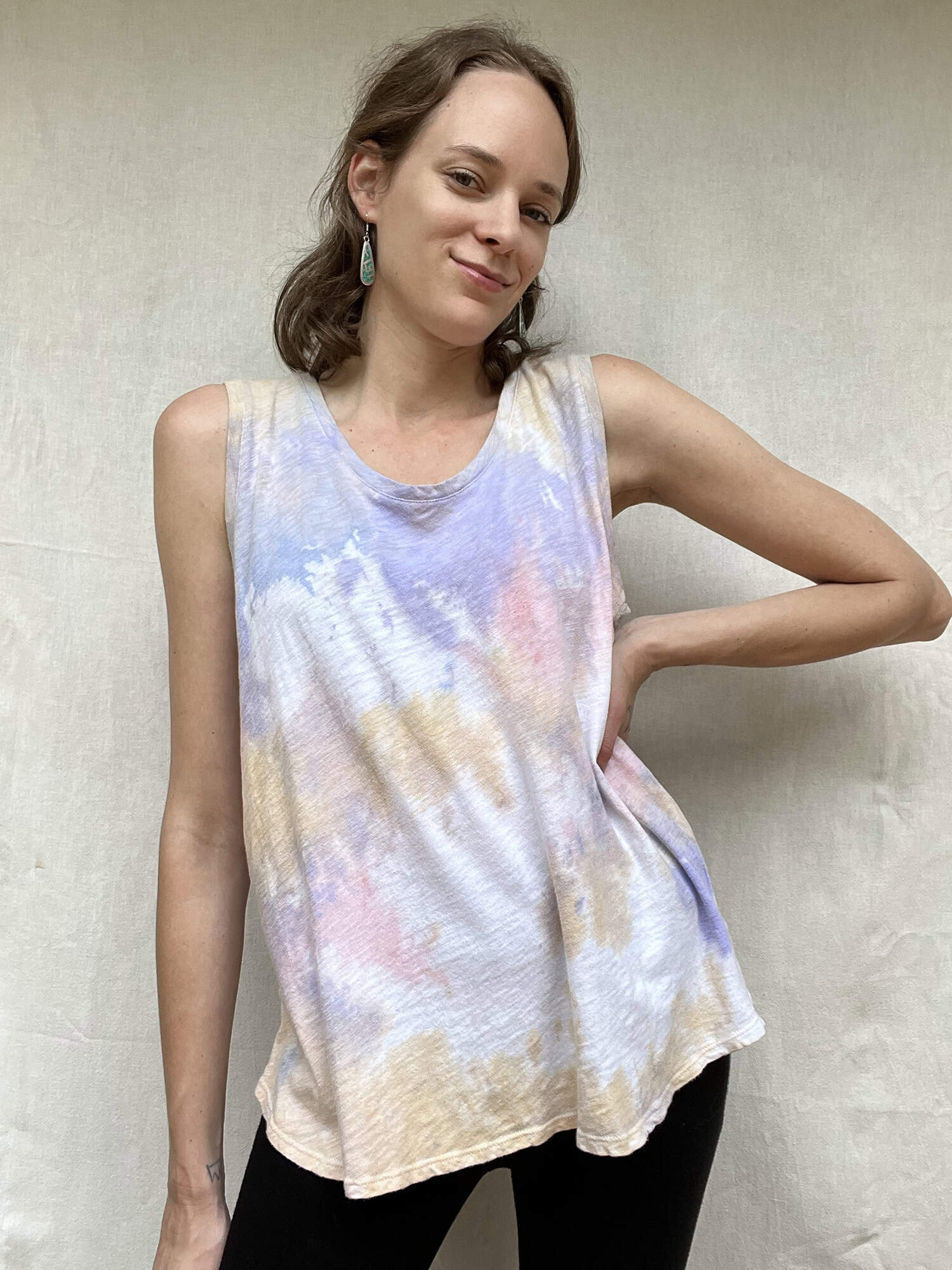 Eco tie dye sleeveless top