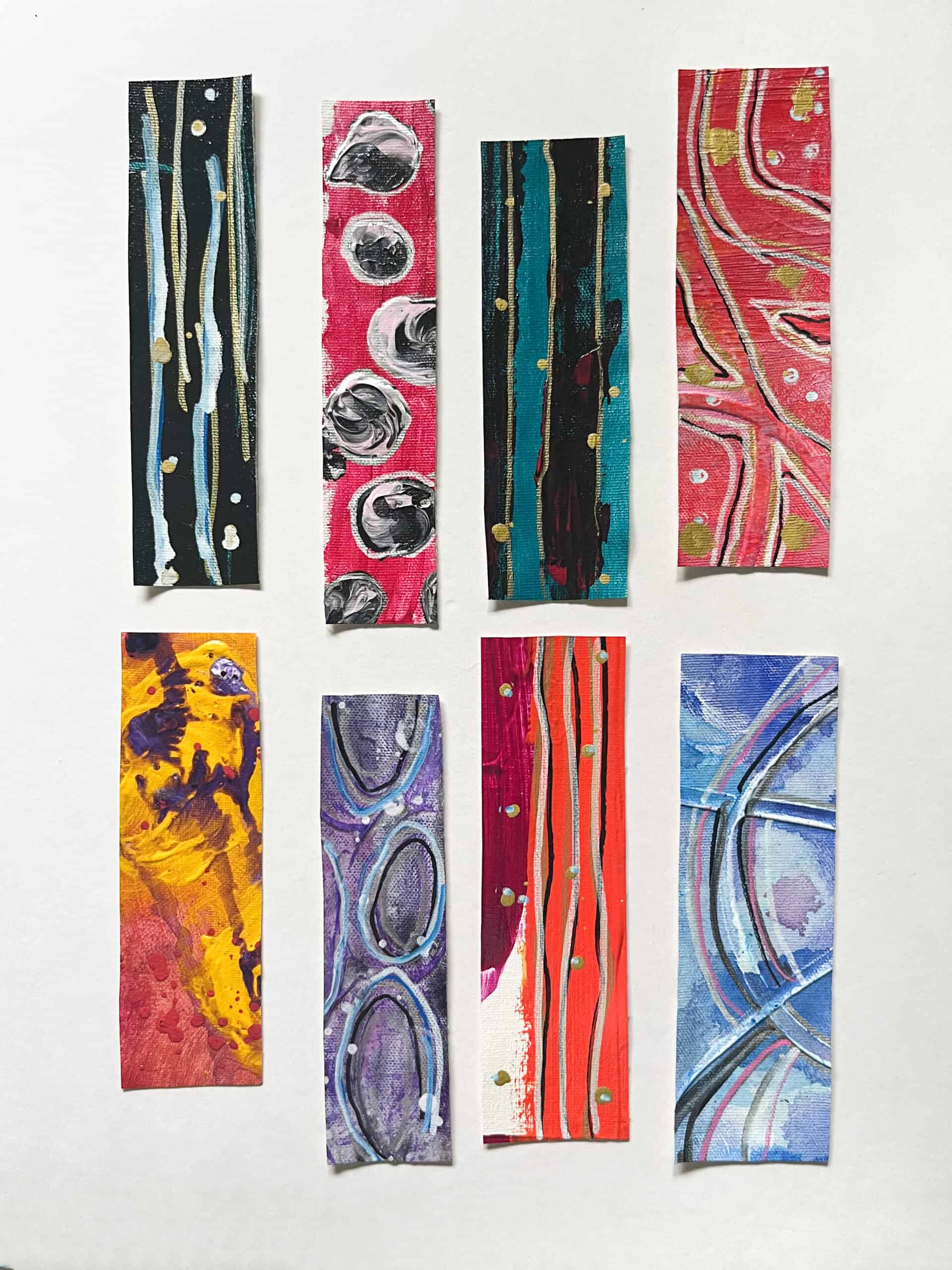 Repurposed original art bookmarks