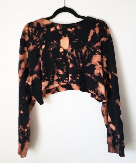 REVERSE TIE DYE | vintage Northern Reflections cropped sweatshirt
