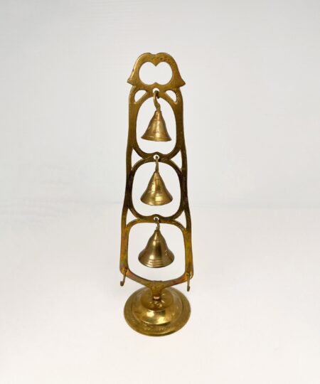 Vintage 3 tiered brass bell holder