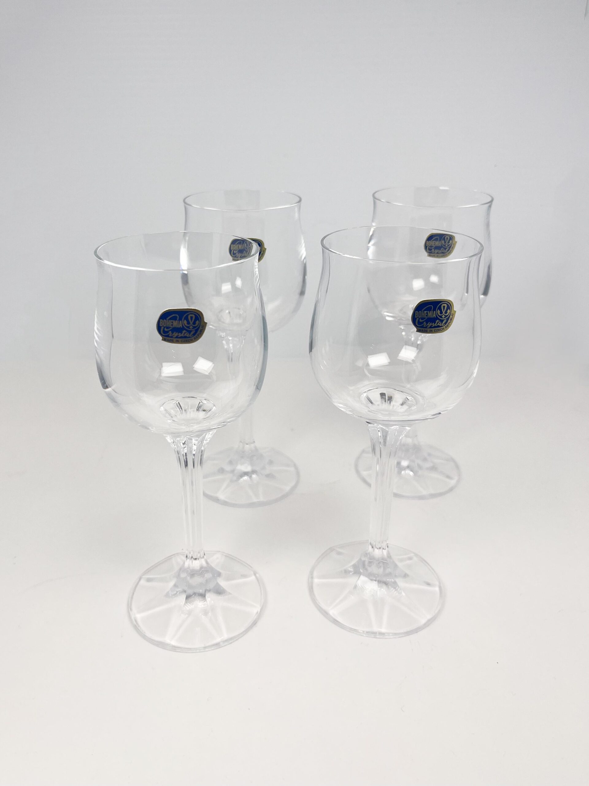 Small crystal wine glasses by Bohemia Crystal