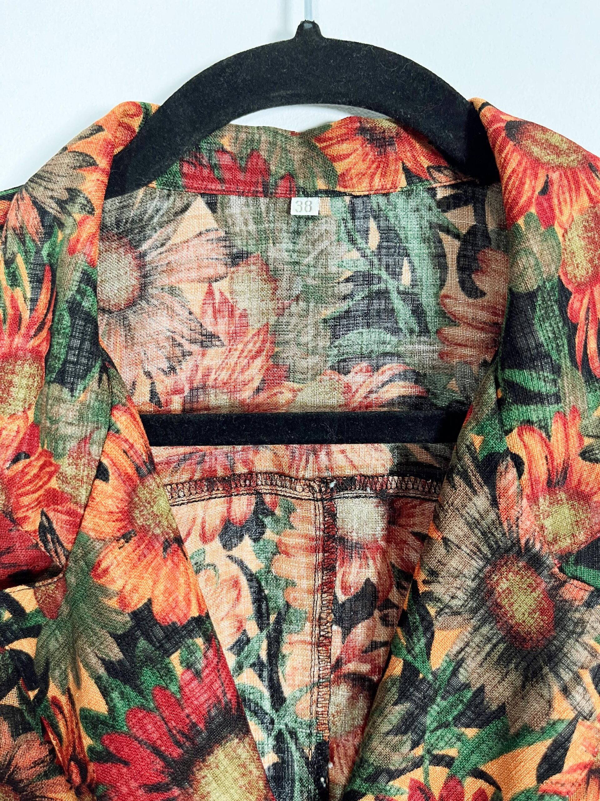 Vintage 80's/90's short sleeved blouse with sunflowers - medium