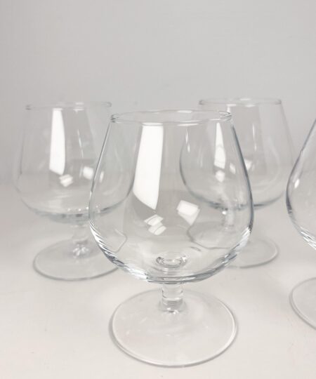 Set of 4 vintage Cristal D' Arques, Arcoroc France brandy / cognac snifters