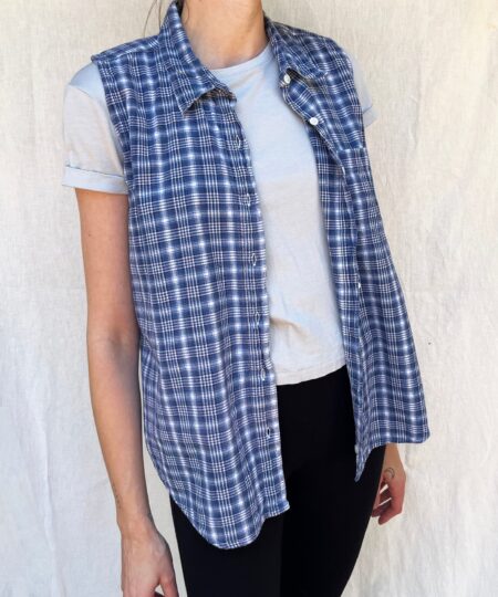 90s vintage plaid flannel vest