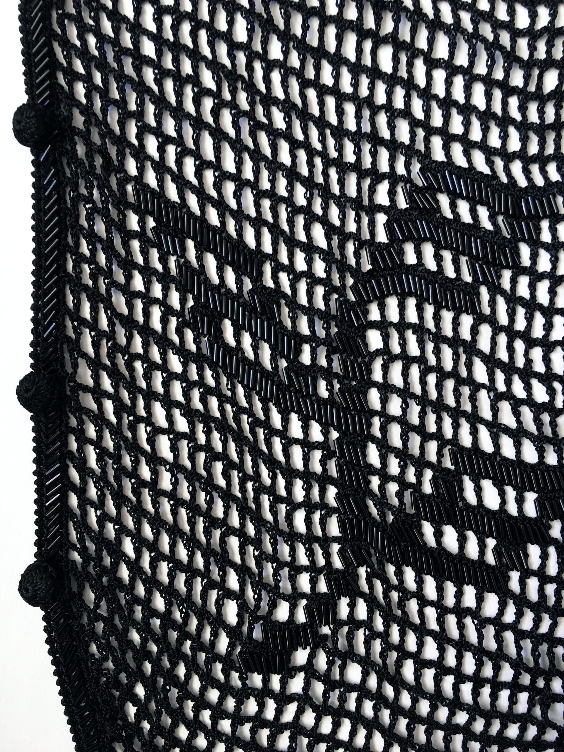 Lacy woven beaded vintage cardigan