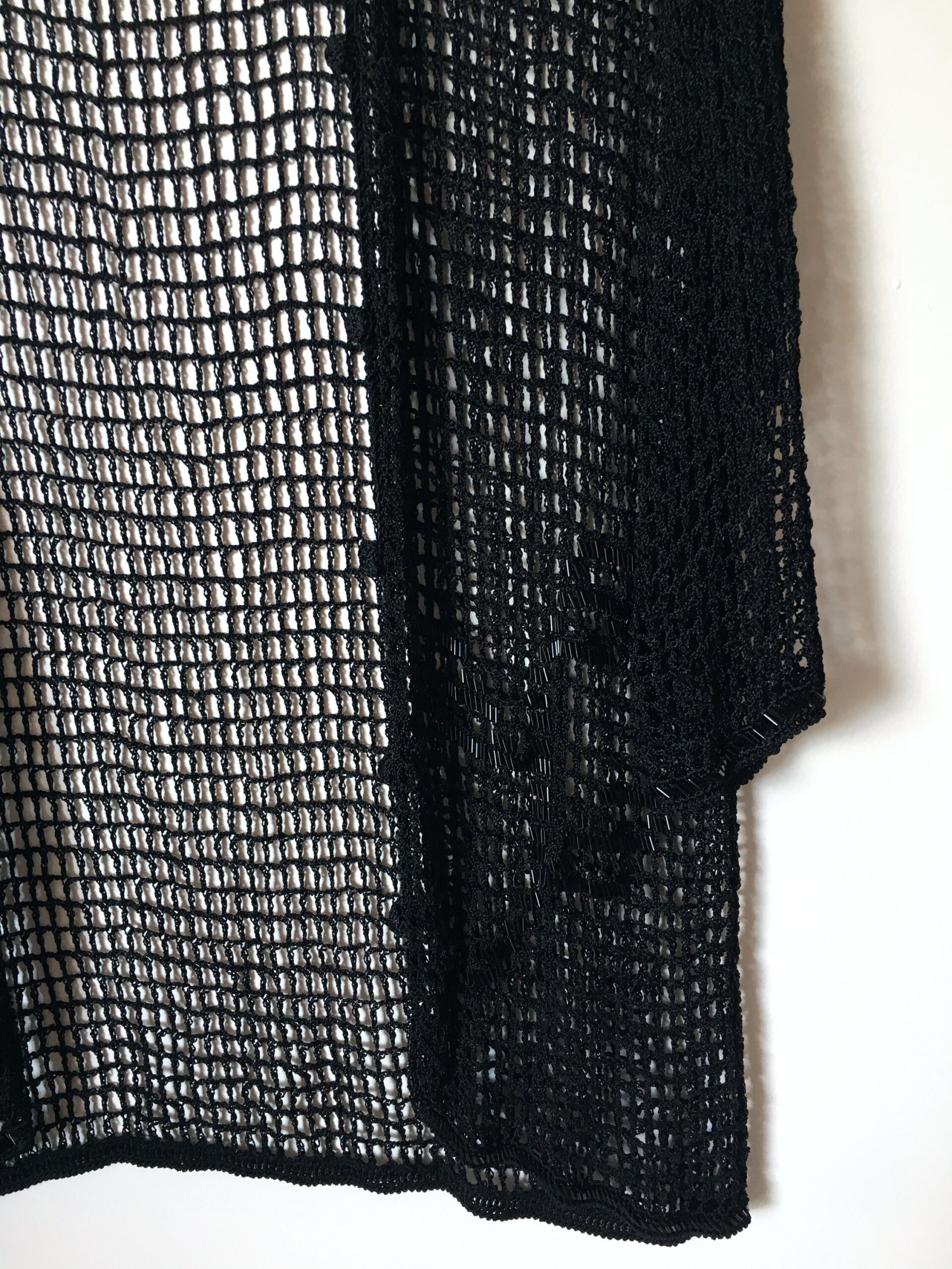 Lacy woven beaded vintage cardigan