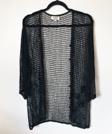 Lacy woven beaded vintage cardigan