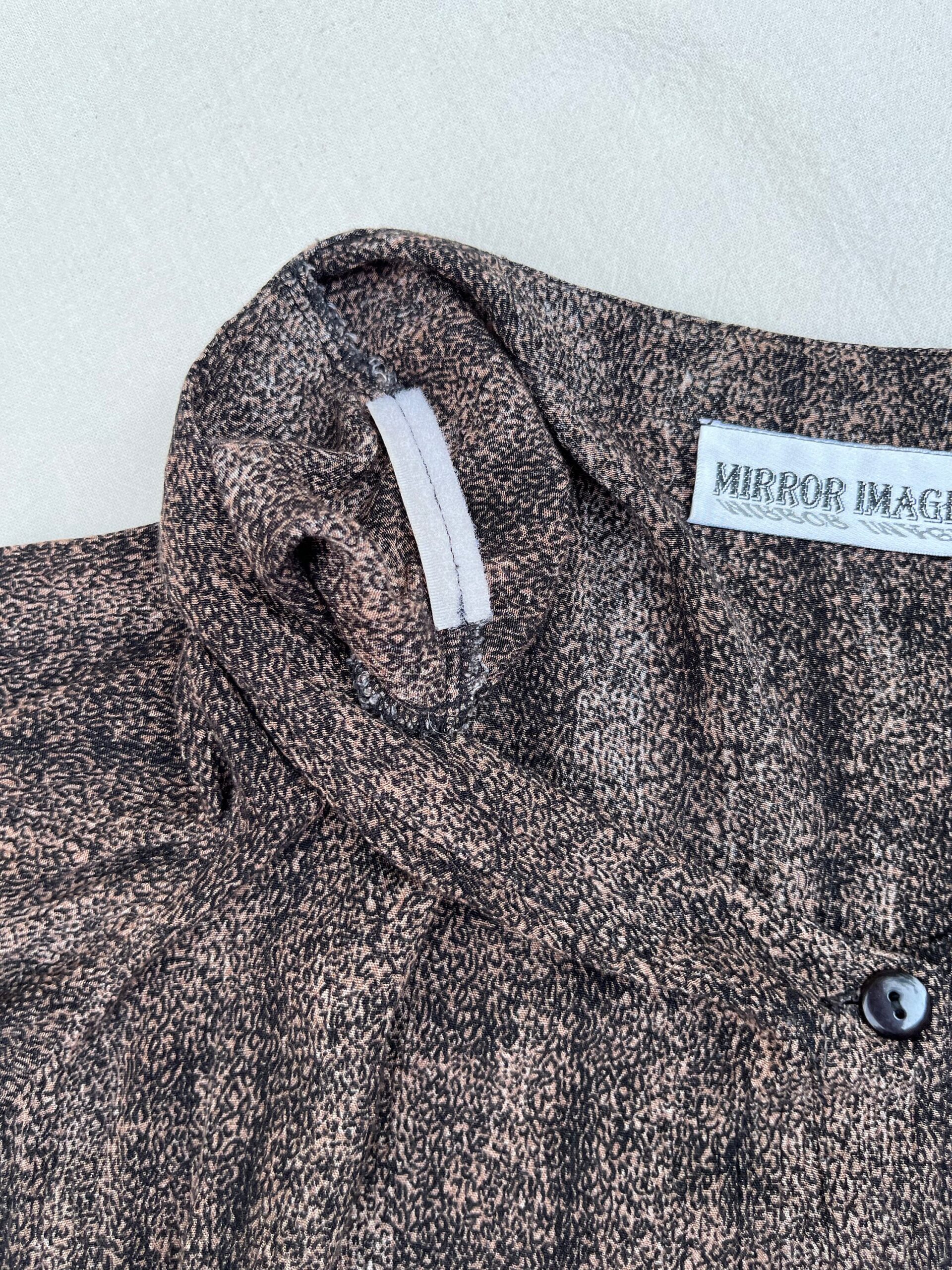 Vintage leopard button up blouse