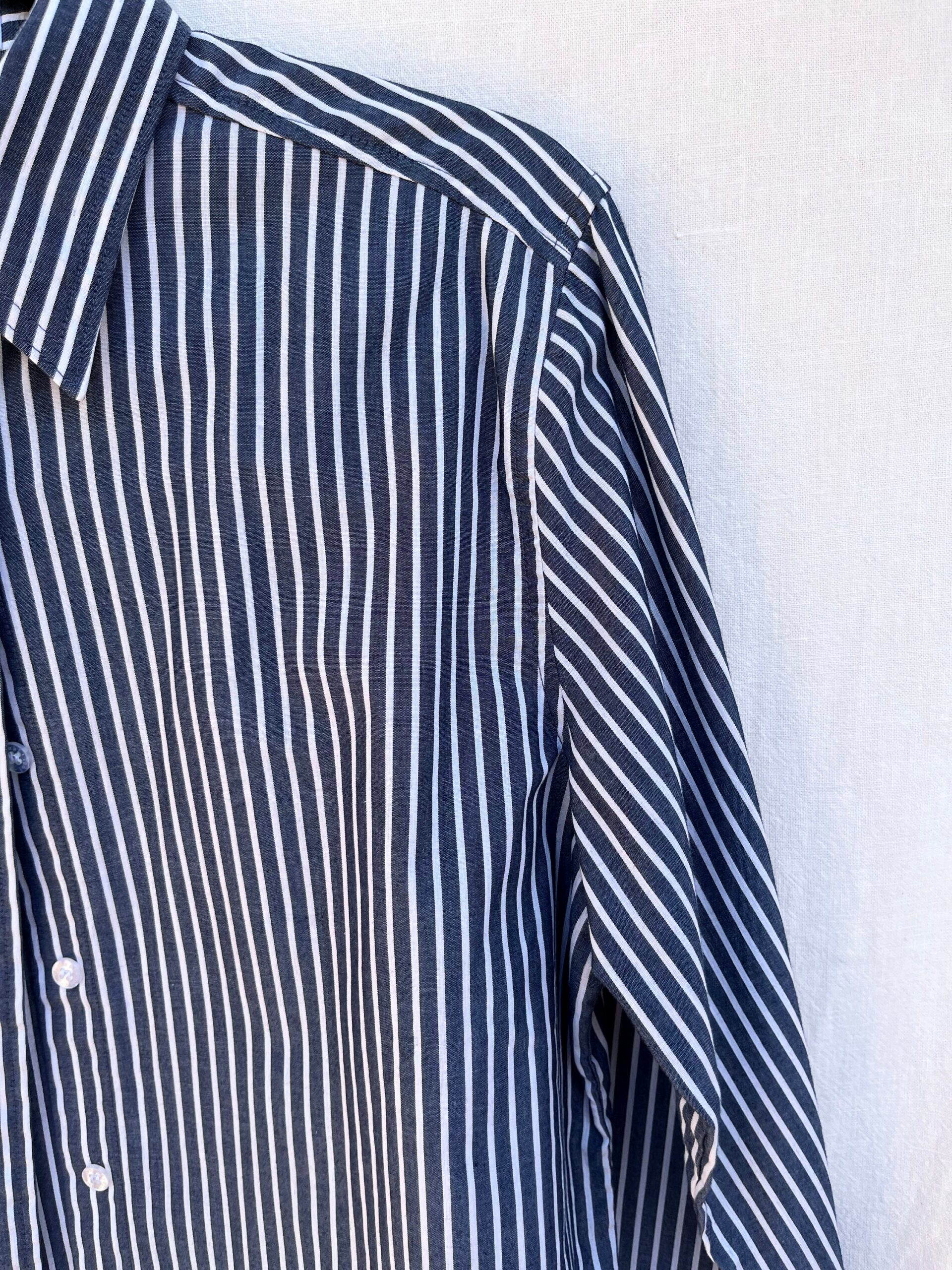 Vintage 90s pinstripe tailored dress shirt