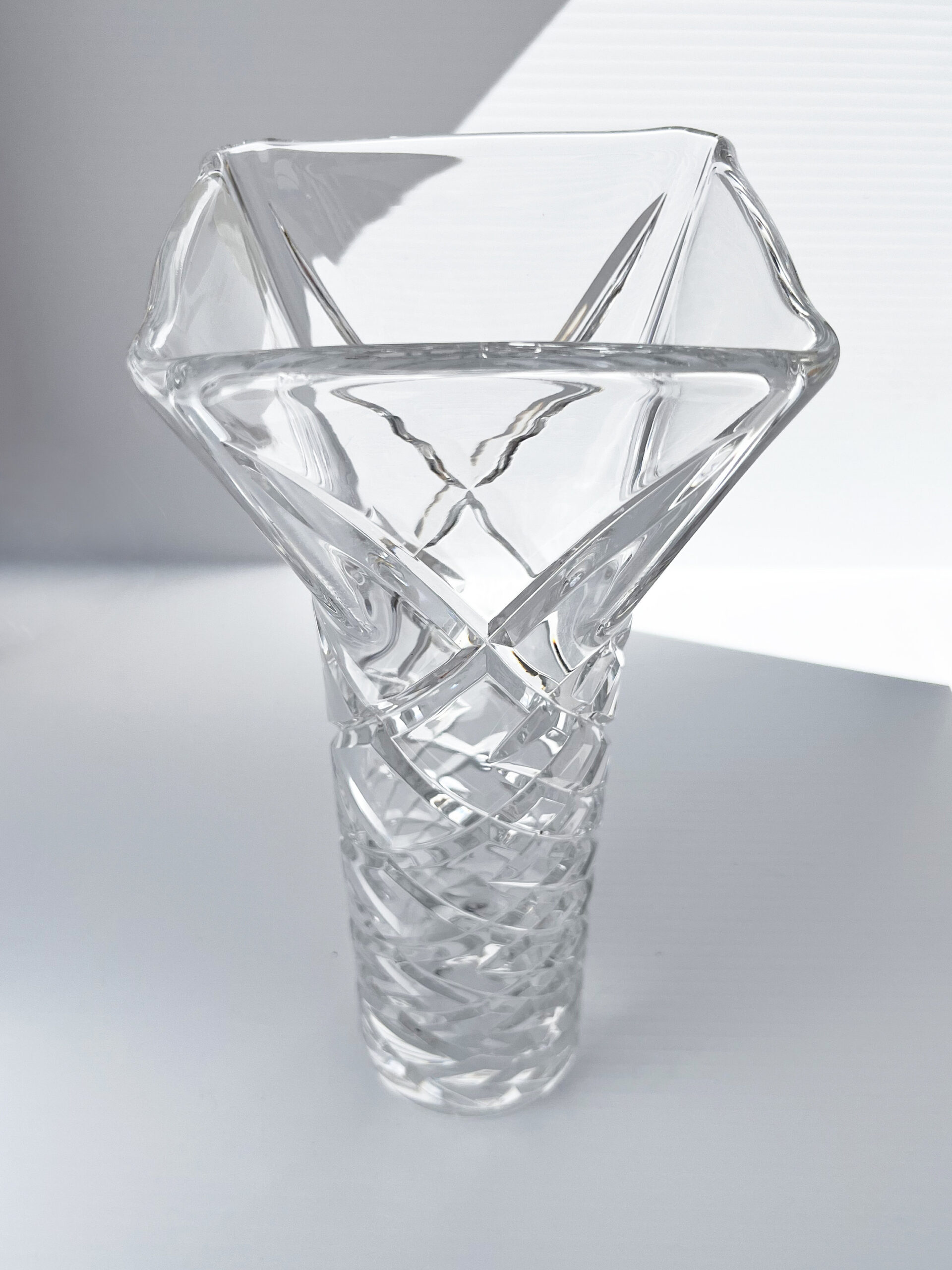 Bohemia Crystal vintage glass vase