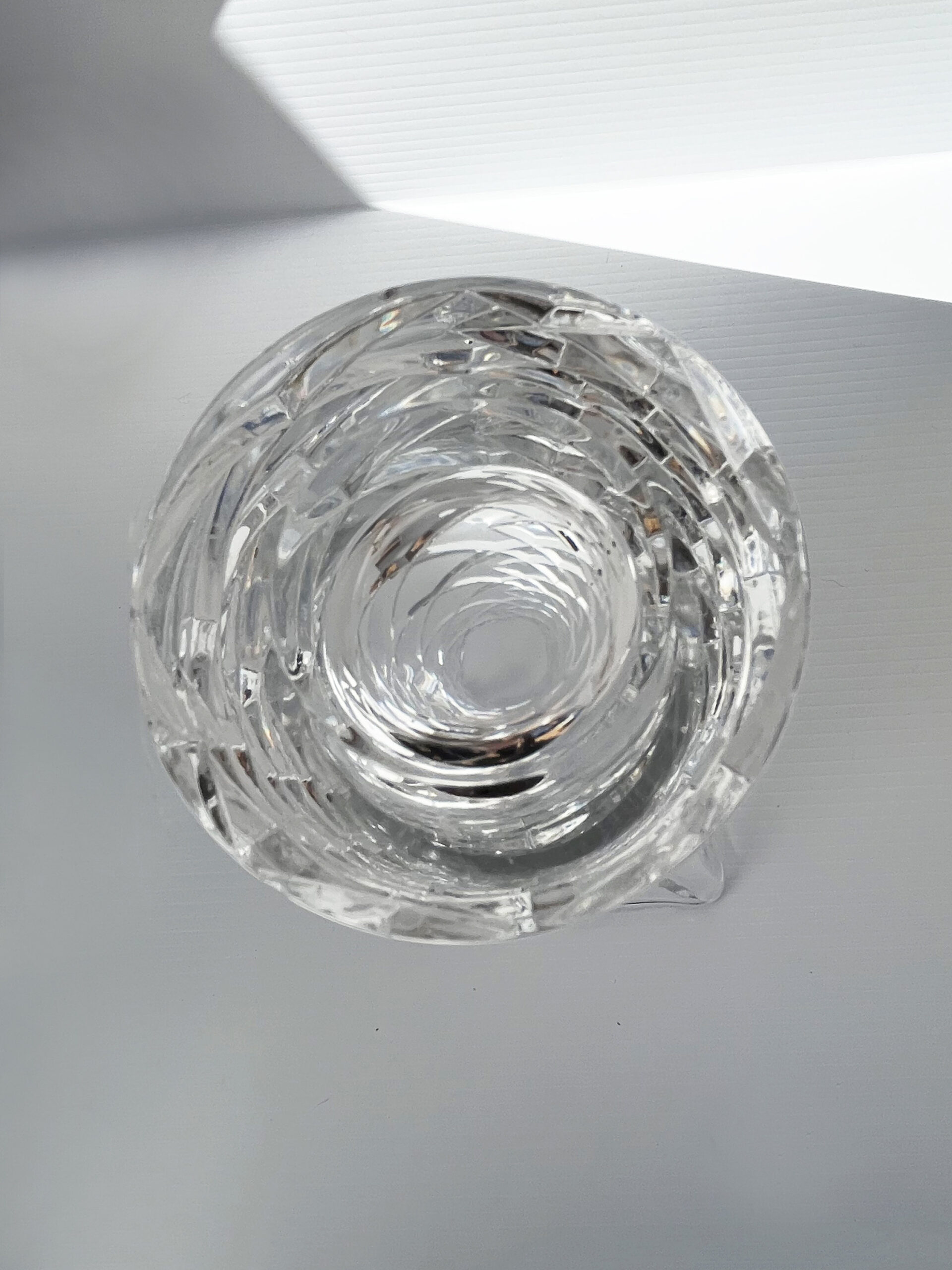 Bohemia Crystal vintage glass vase