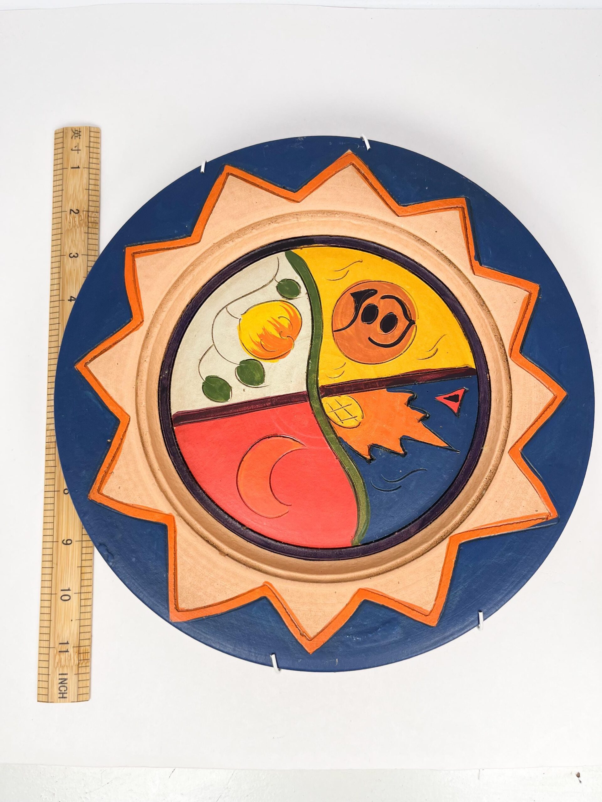 Clay art plate made in Portugal