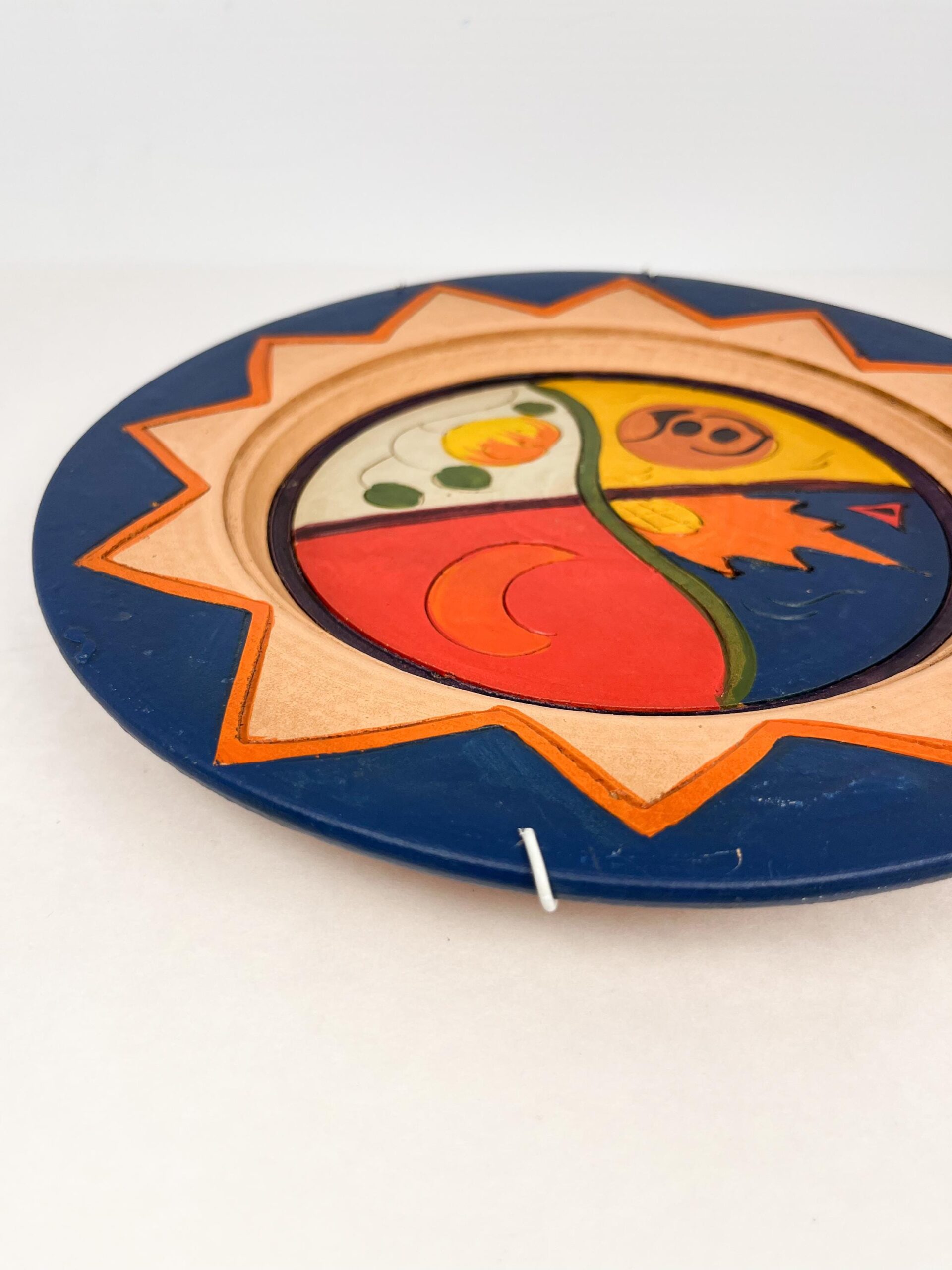 Clay art plate made in Portugal