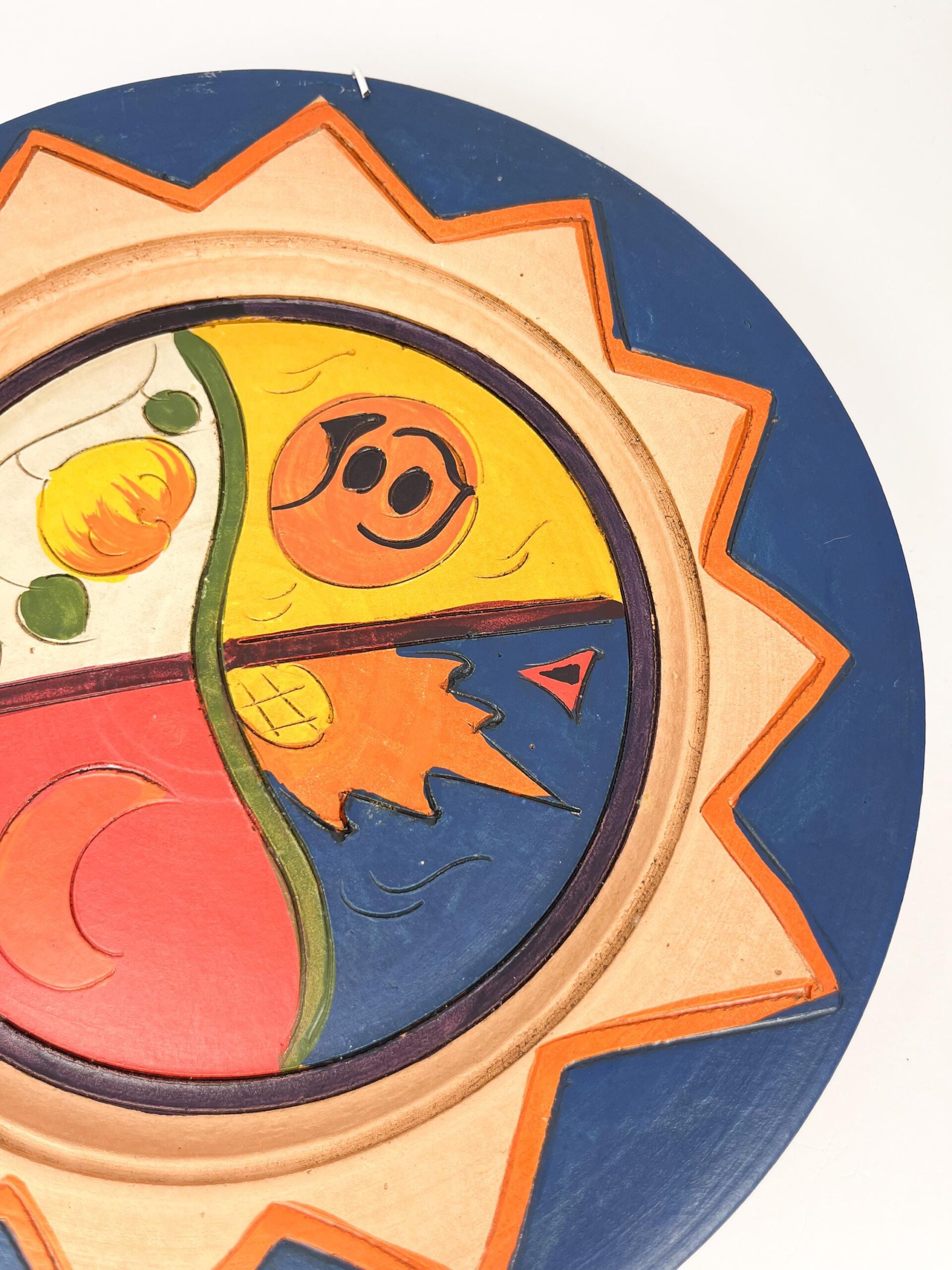 Clay art plate made in Portugal