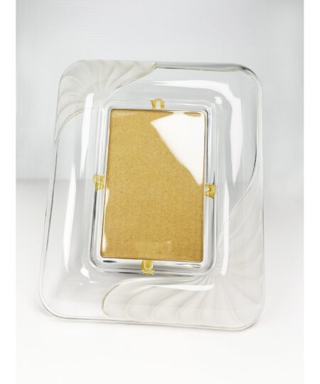 Vintage 80s/90s glass frame with frosted swirl details