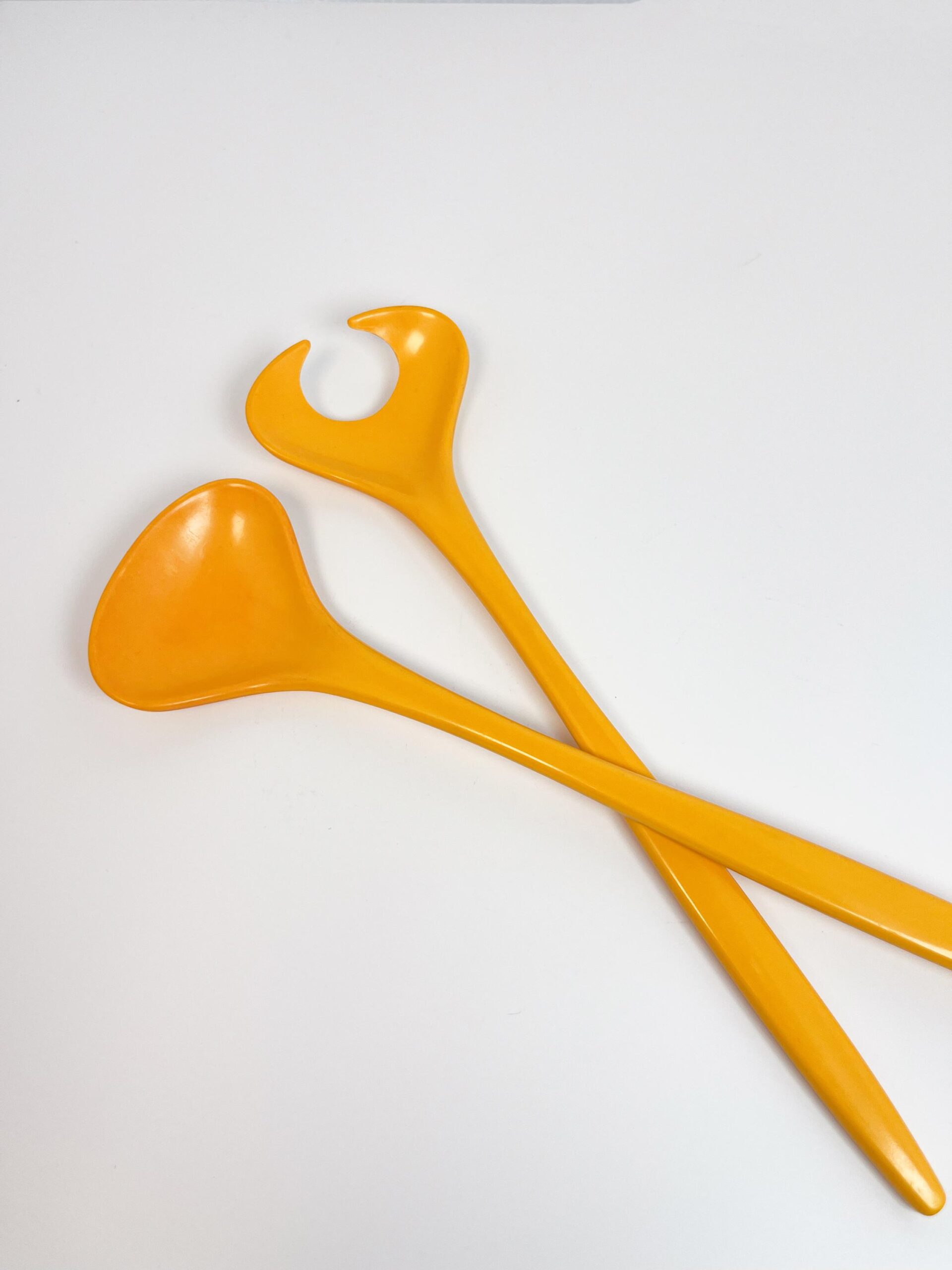 Mepal Melamine yellow-orange serving spoons by Rosti