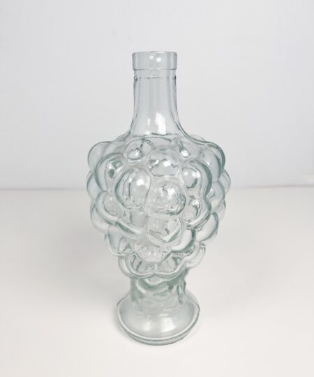 Vintage glass grape cluster bottle / decanter - hand blown art glass
