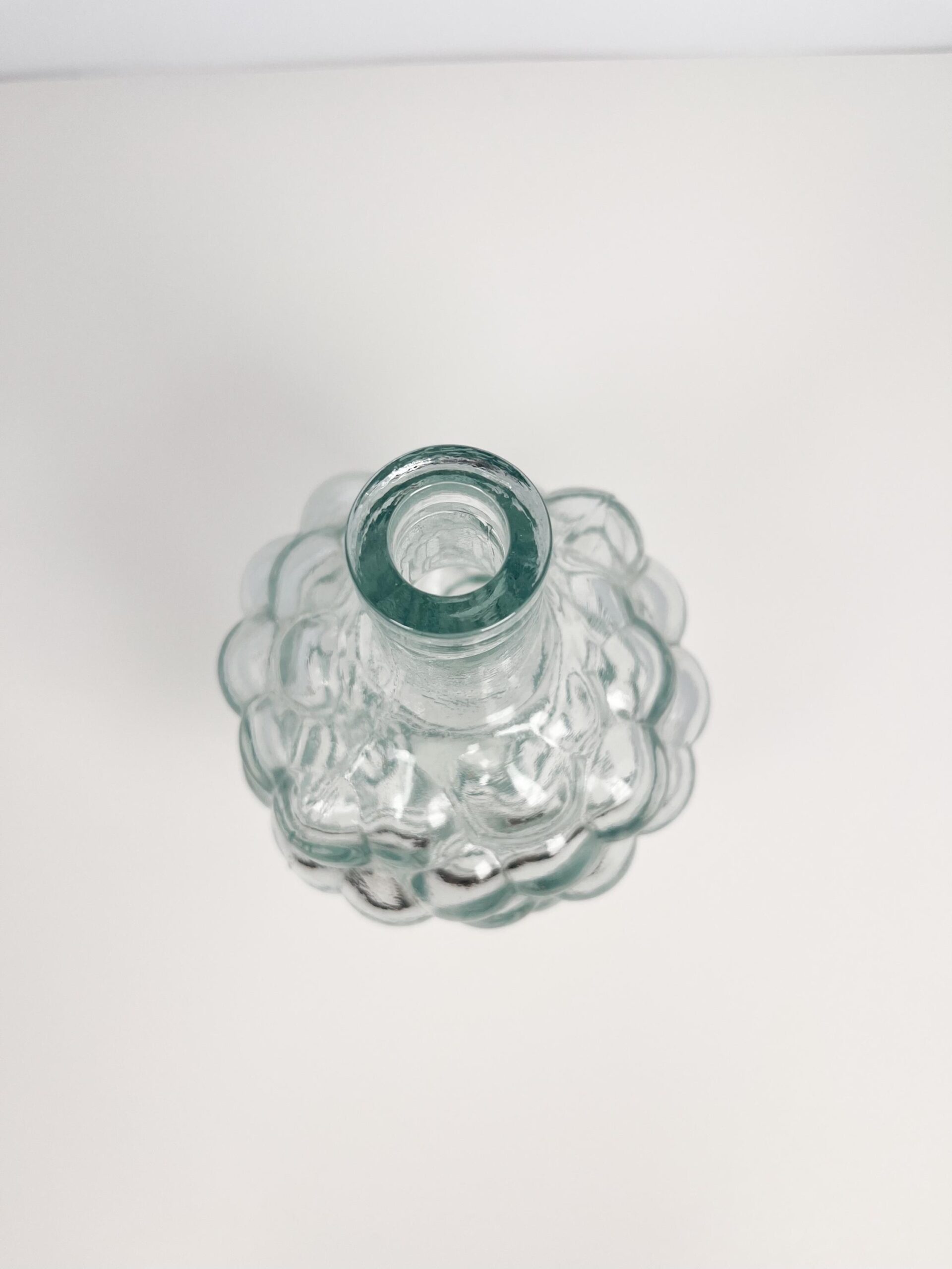 Vintage glass grape cluster bottle / decanter - hand blown art glass