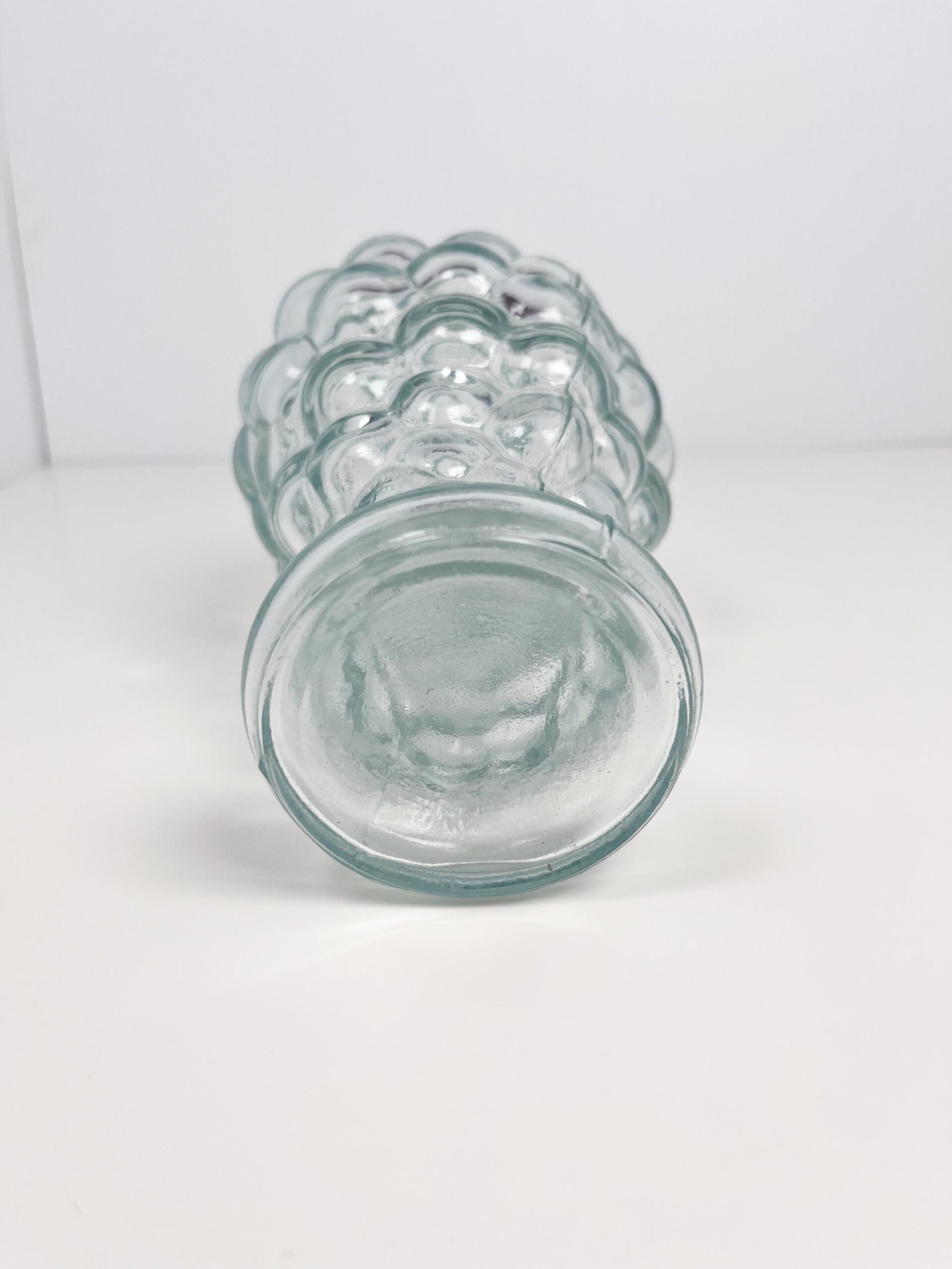 Vintage glass grape cluster bottle / decanter - hand blown art glass