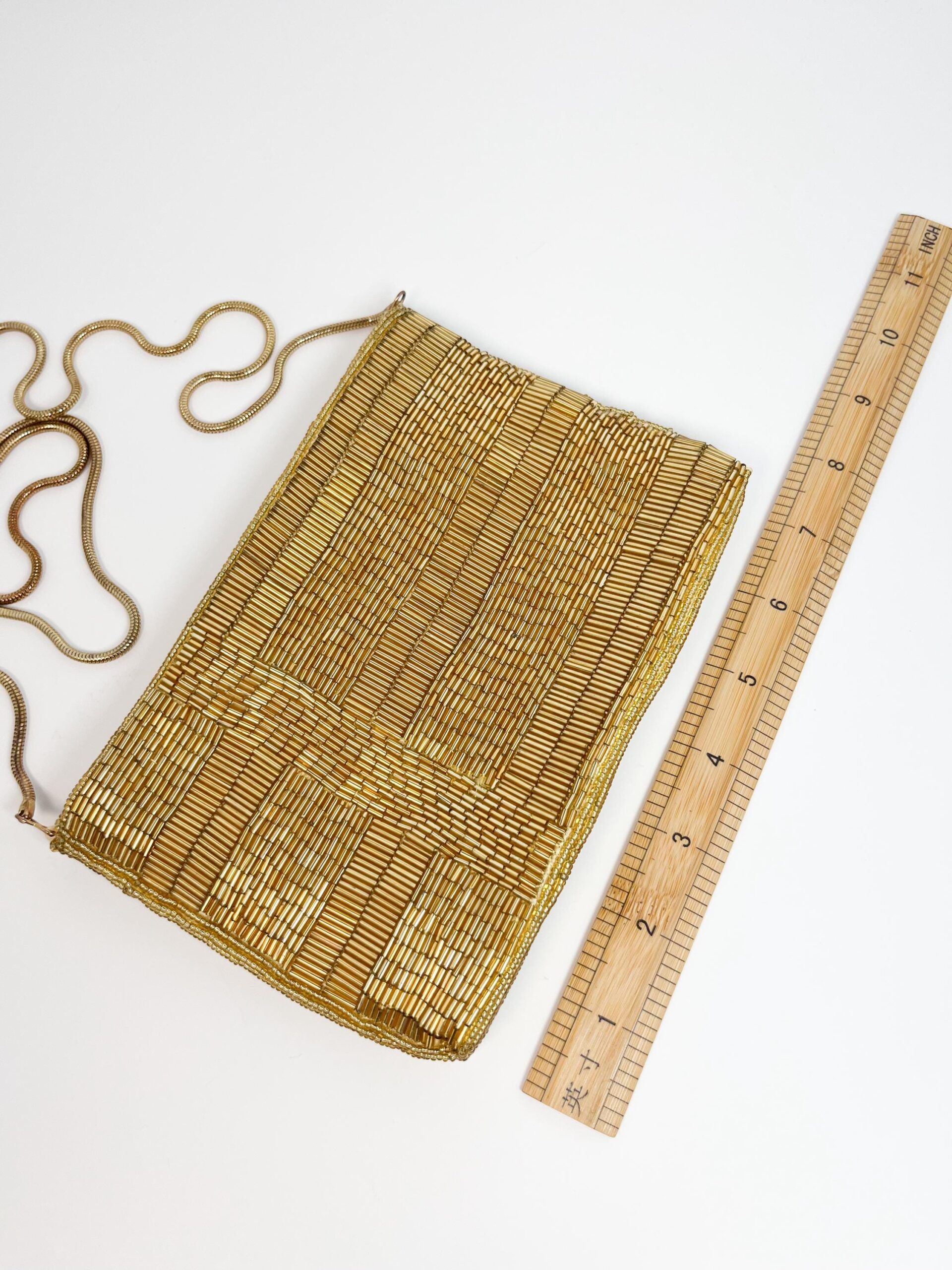 Vintage gold beaded Birks purse