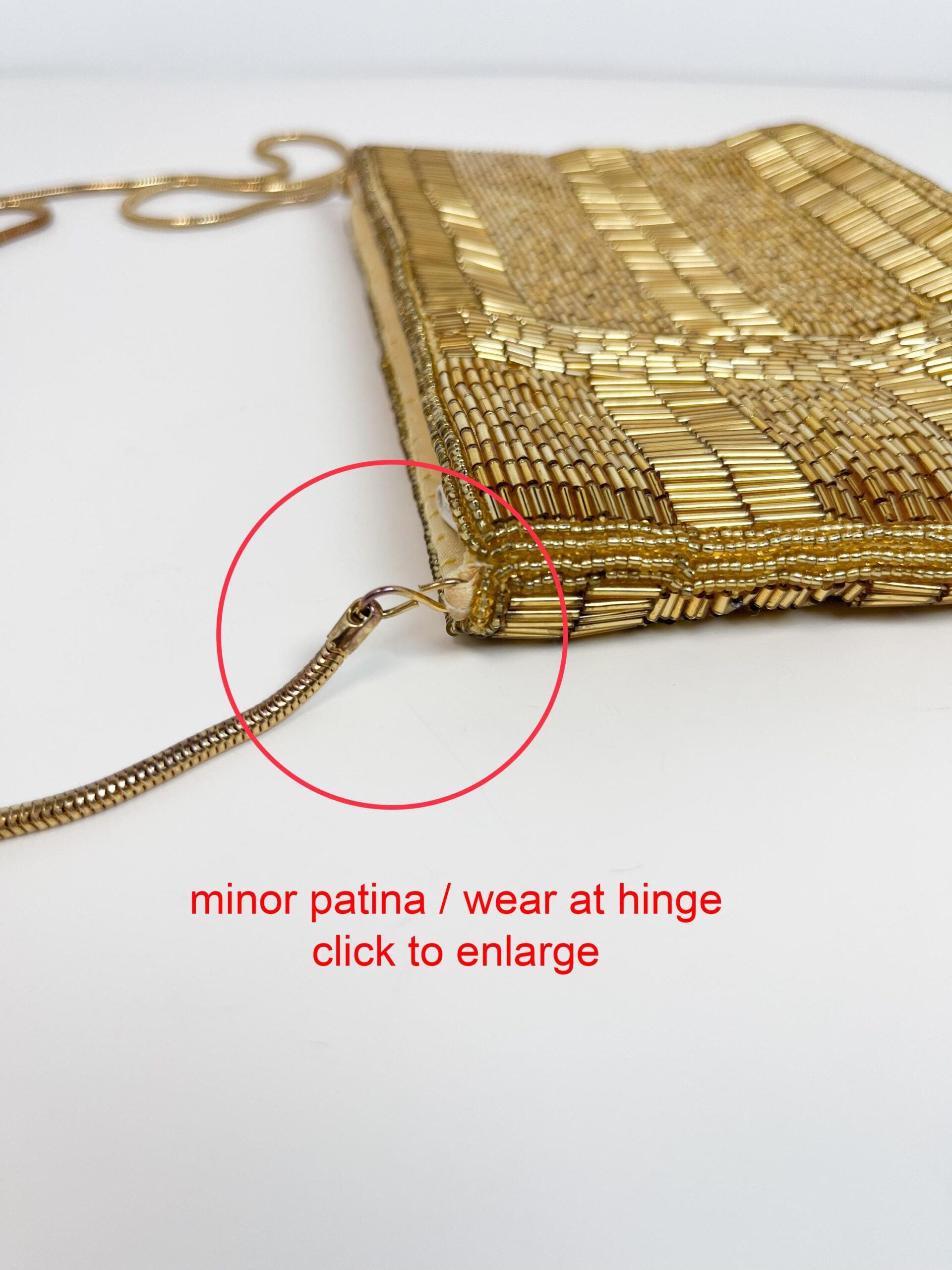 Vintage gold beaded Birks purse