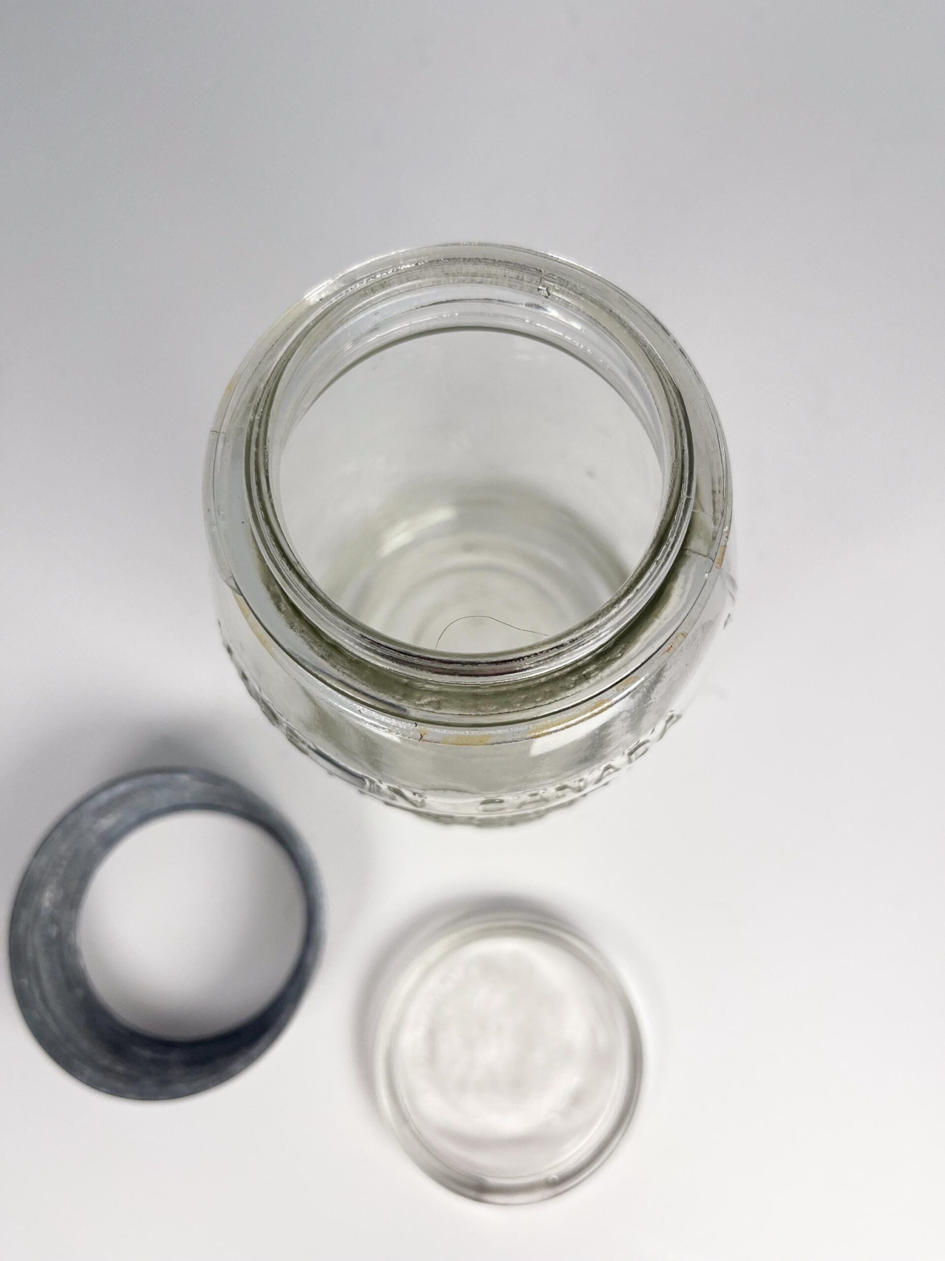 7" vintage Crown Mason Jar - Made in Canada, 1943