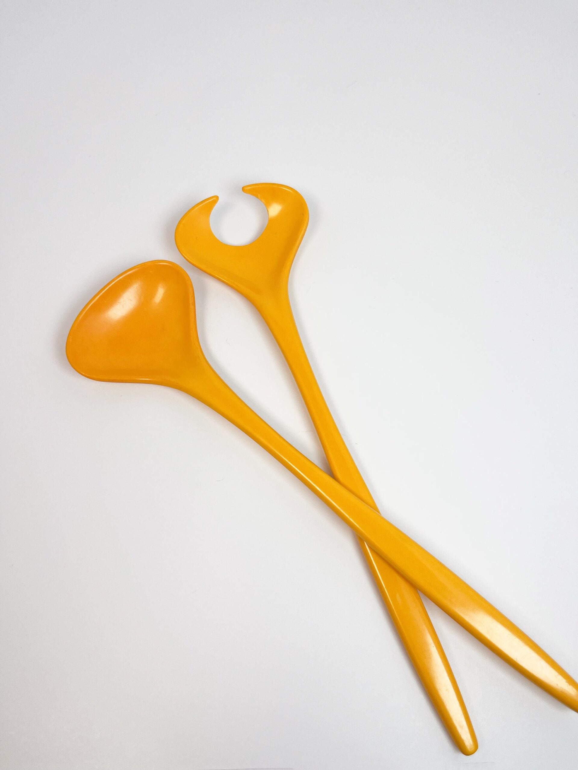 Mepal Melamine yellow-orange serving spoons by Rosti