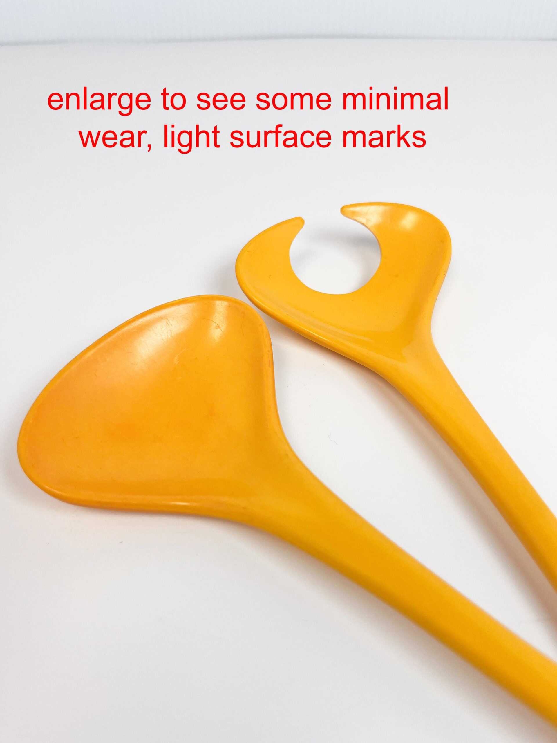 Mepal Melamine yellow-orange serving spoons by Rosti