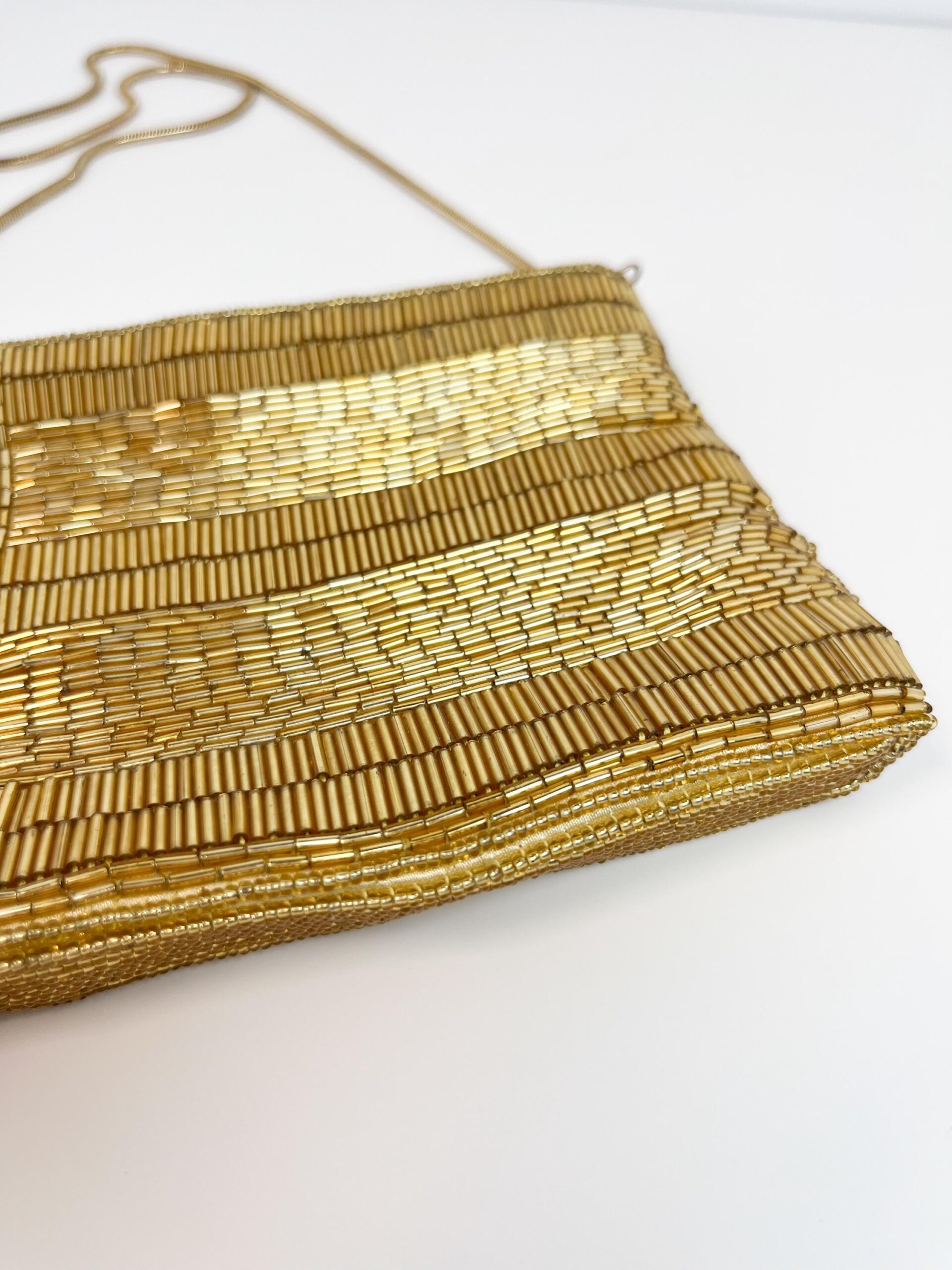 Vintage gold beaded Birks purse