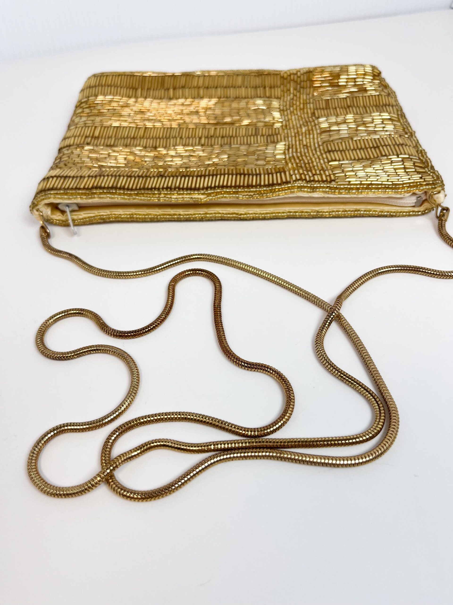 Vintage gold beaded Birks purse