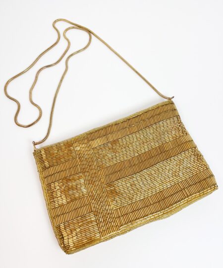 Vintage gold beaded Birks purse