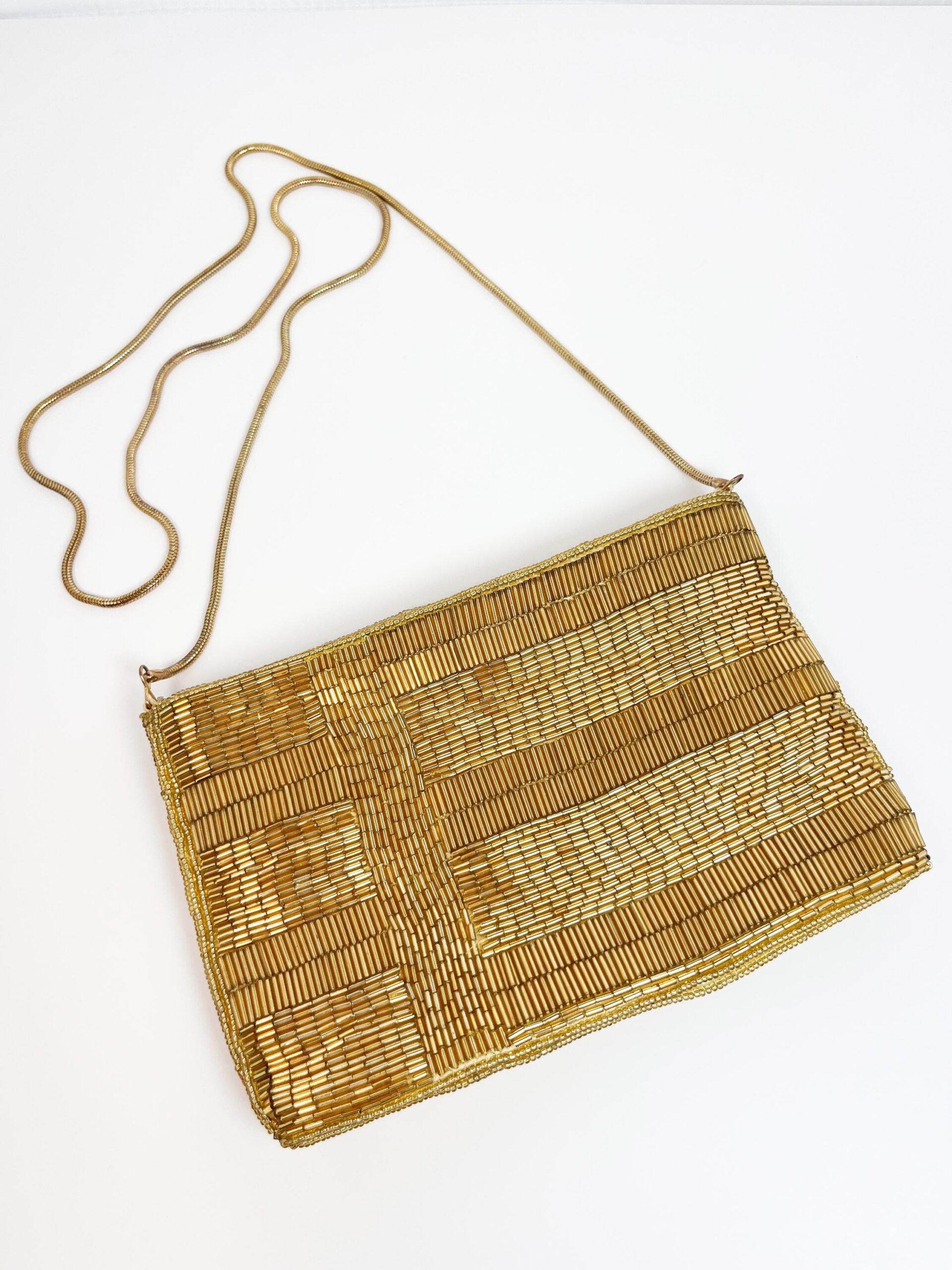 Vintage gold beaded Birks purse