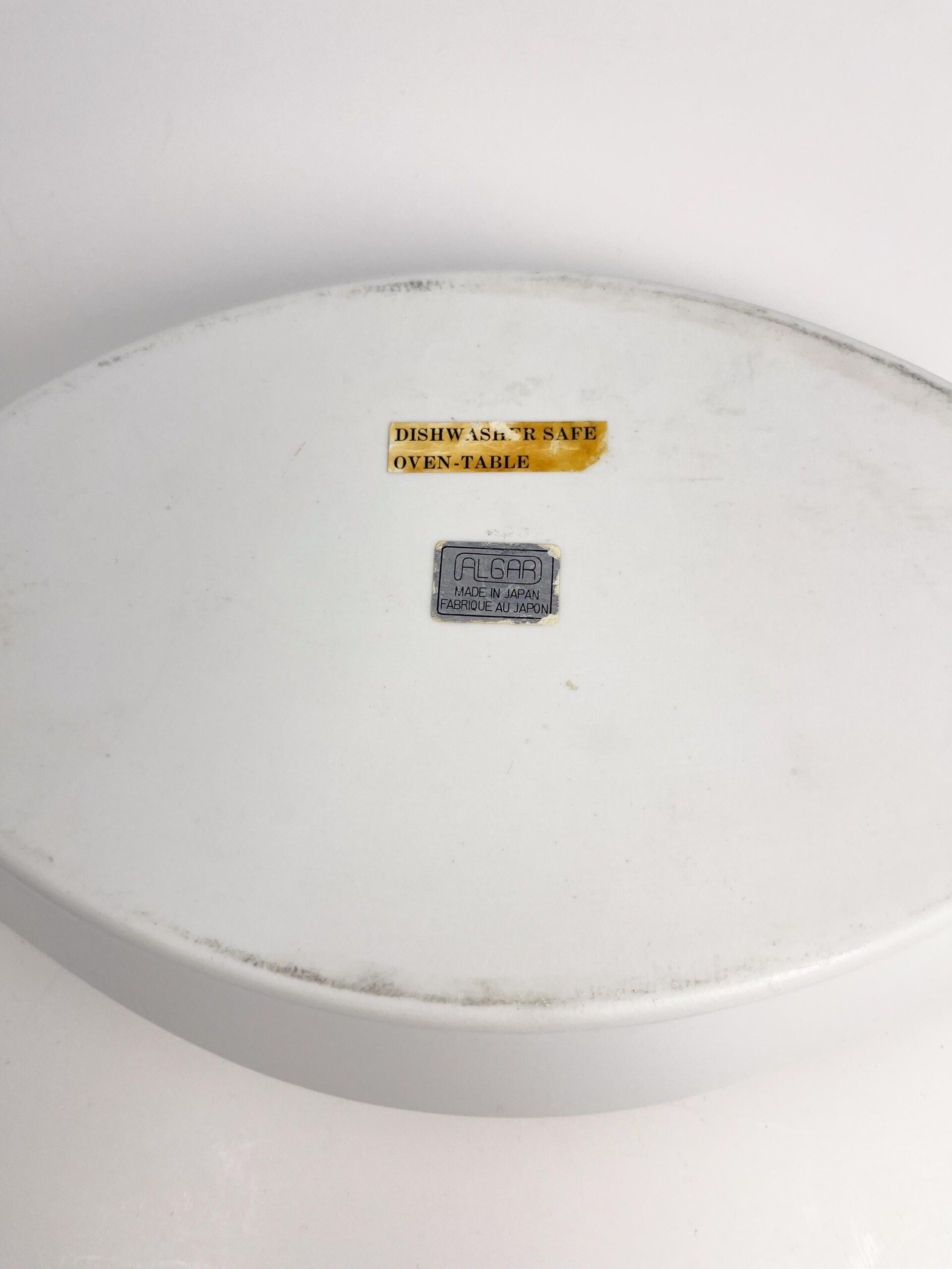 Vintage 80s Japanese rainbow checkered casserole dish by Algar