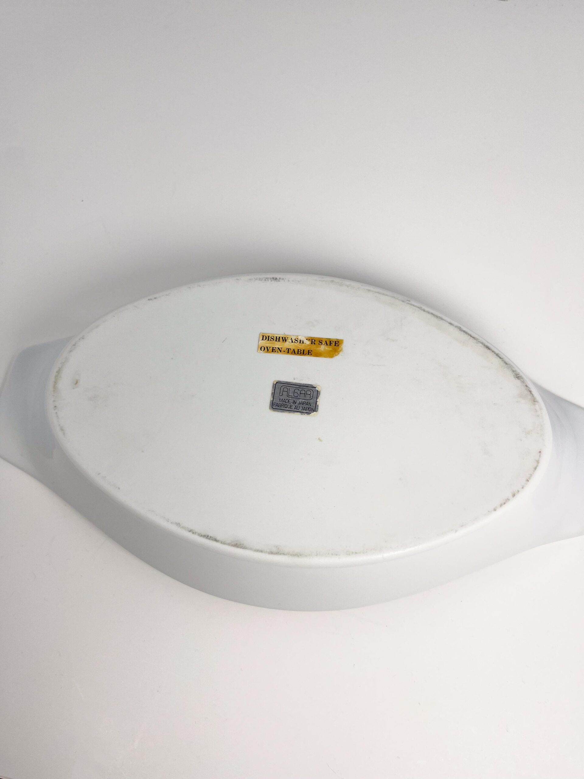 Vintage 80s Japanese rainbow checkered casserole dish by Algar