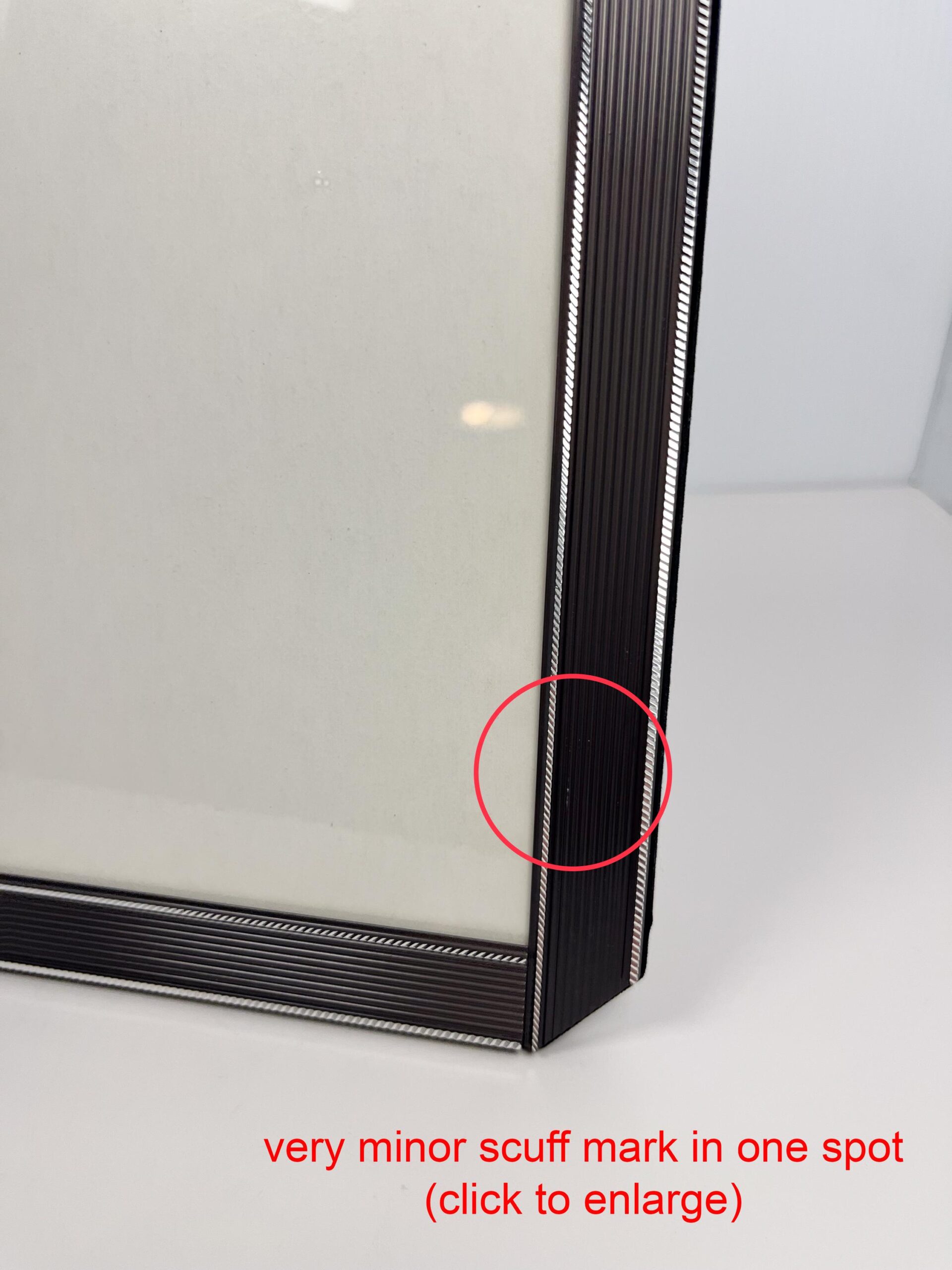 Vintage 80s/90s metallic and black picture frame