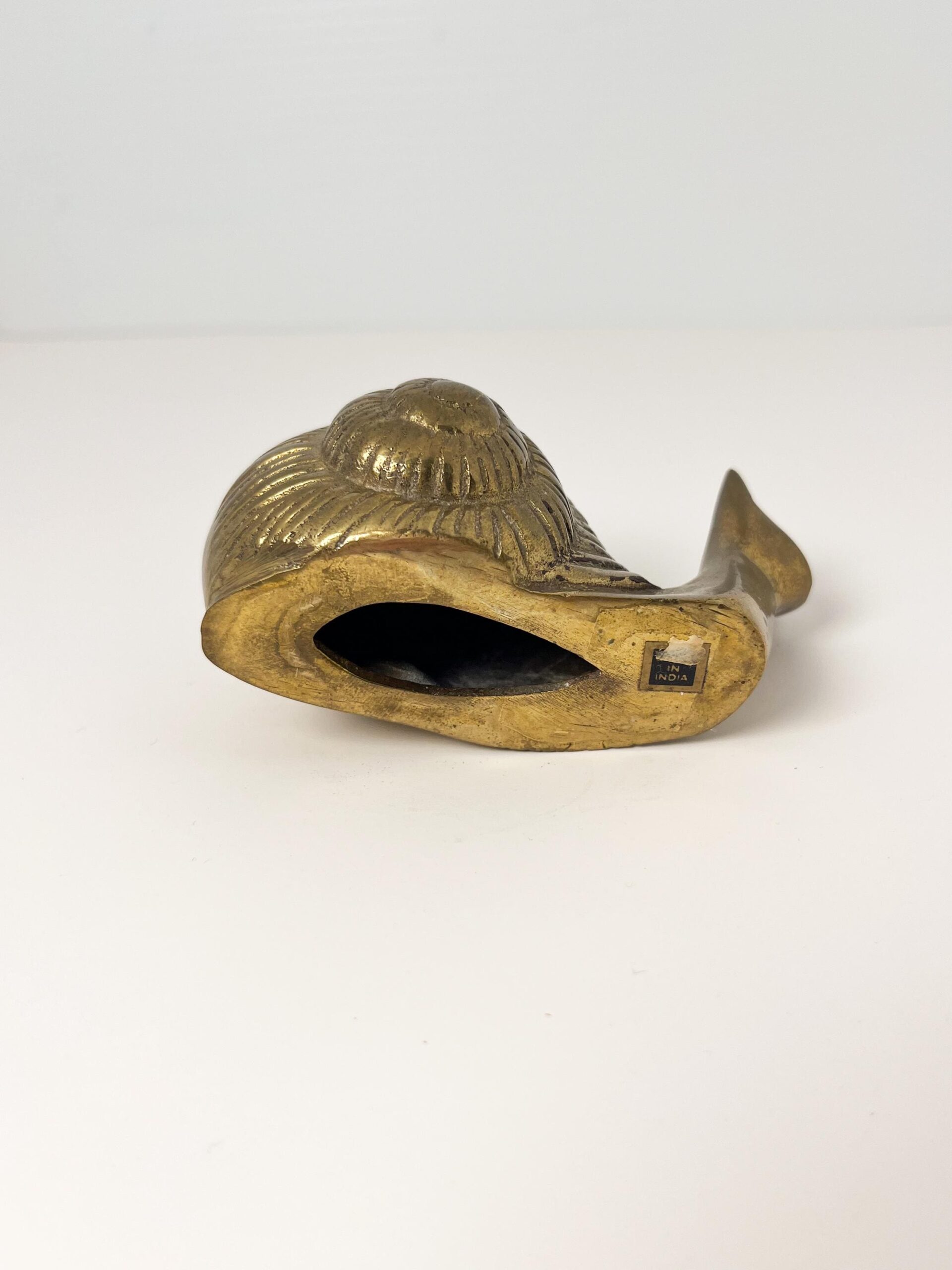 Vintage small brass snail - Made in India