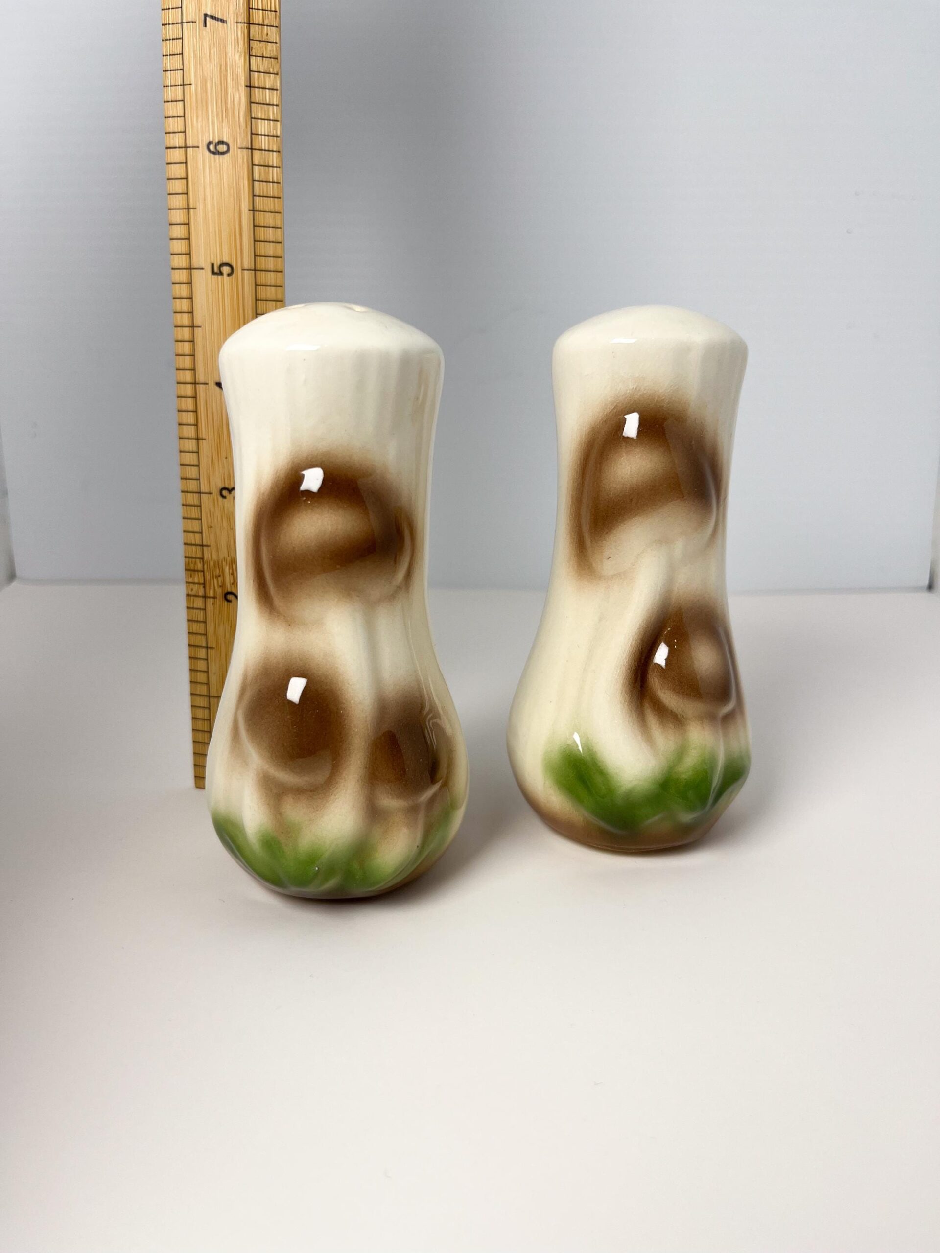 Vintage mushroom ceramic salt and pepper shakers