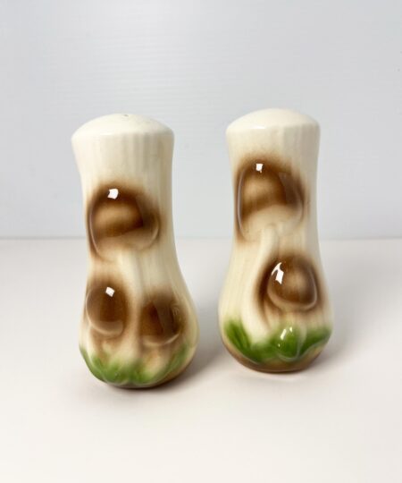 Vintage mushroom ceramic salt and pepper shakers
