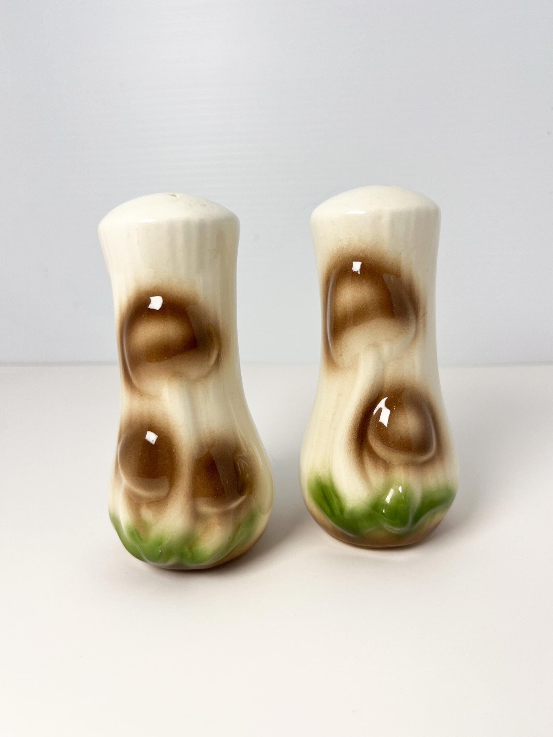 Vintage mushroom ceramic salt and pepper shakers