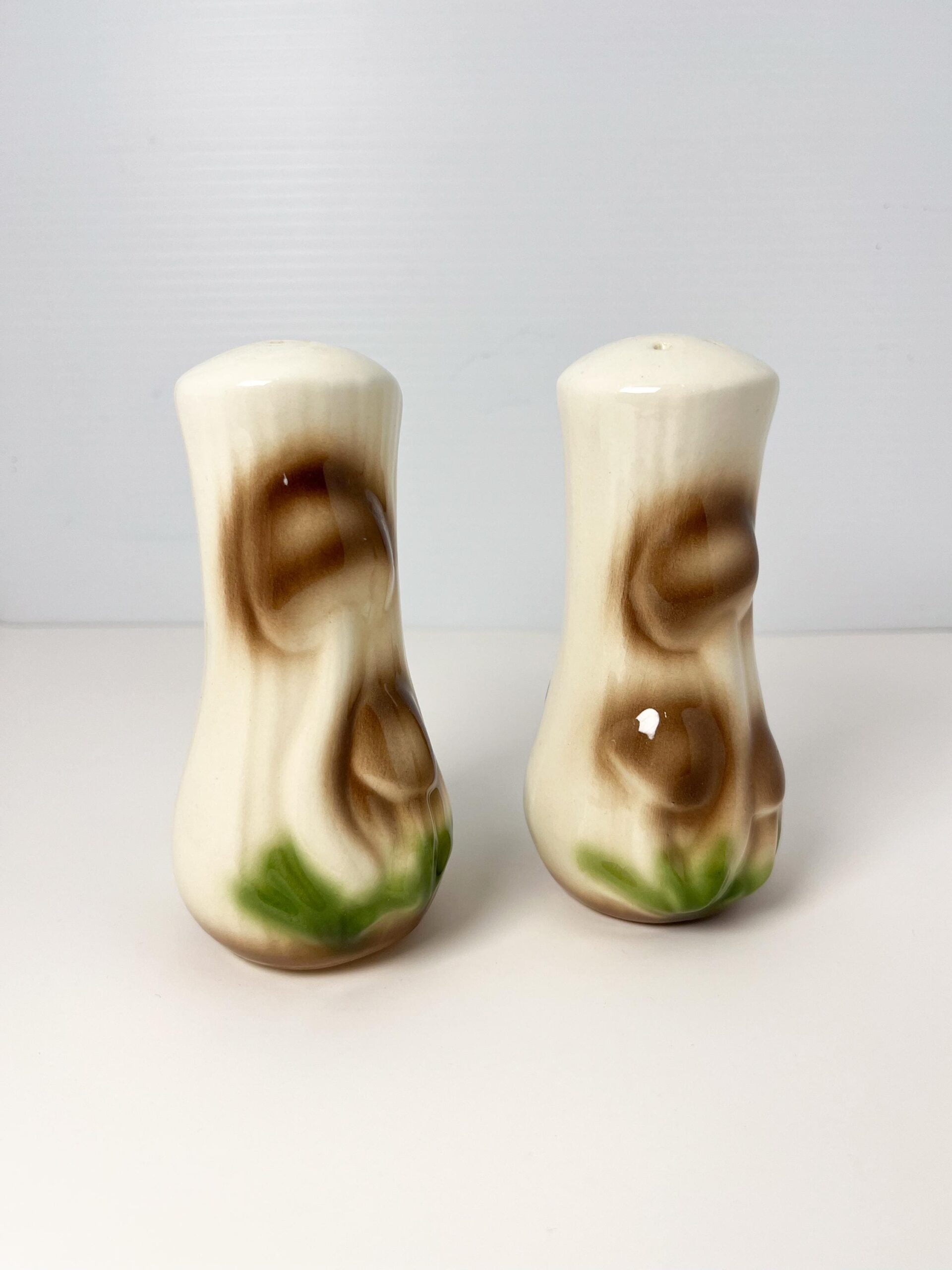 Vintage mushroom ceramic salt and pepper shakers