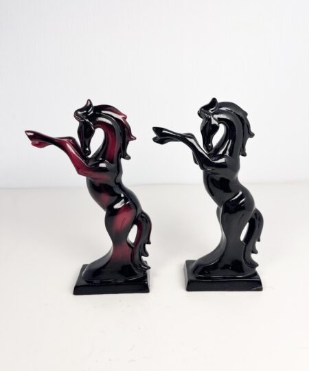 Vintage set of small lacquered horses