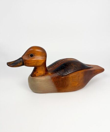 Hand carved 11" wood duck decoy