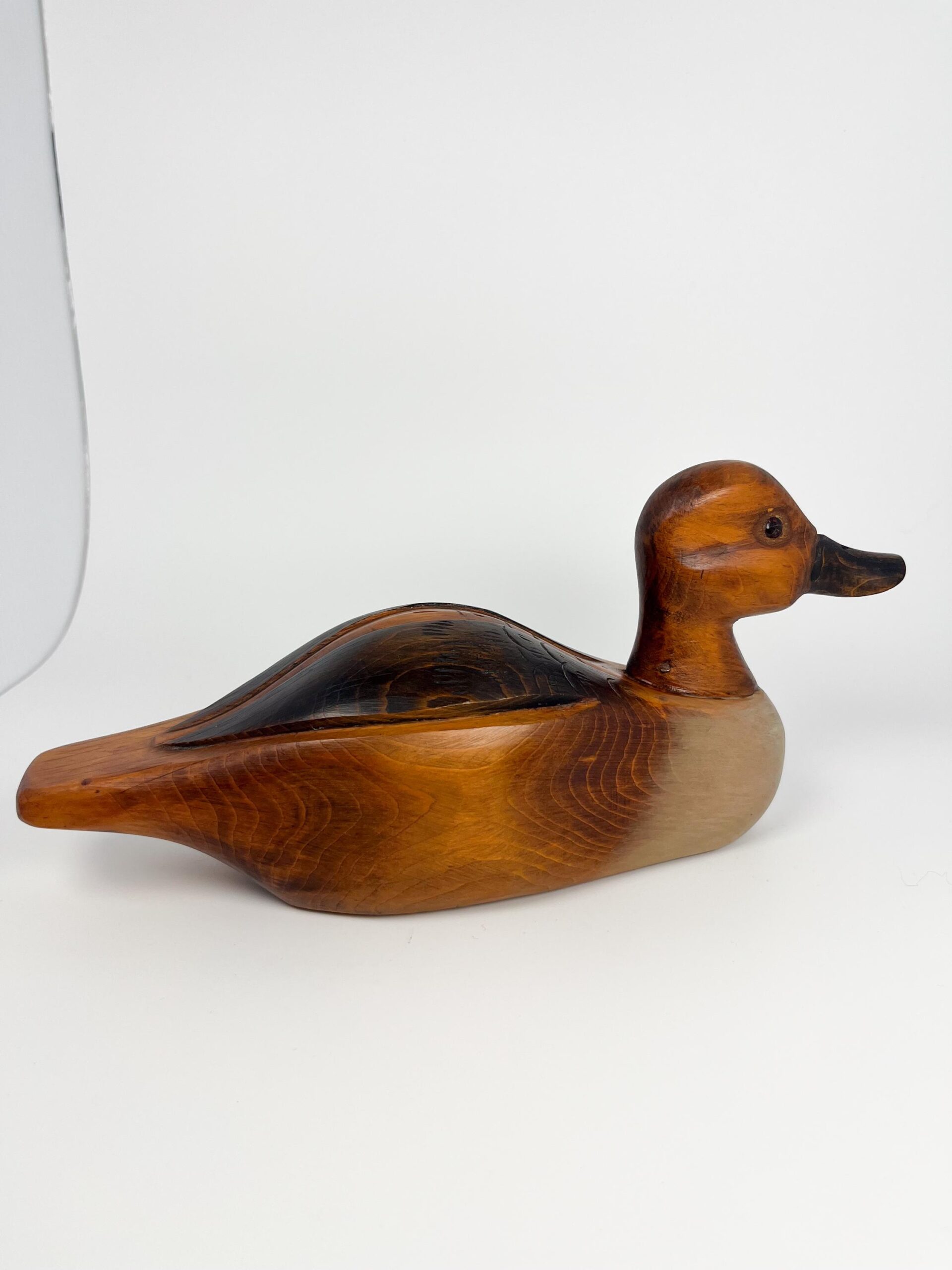 Hand carved 11" wood duck decoy
