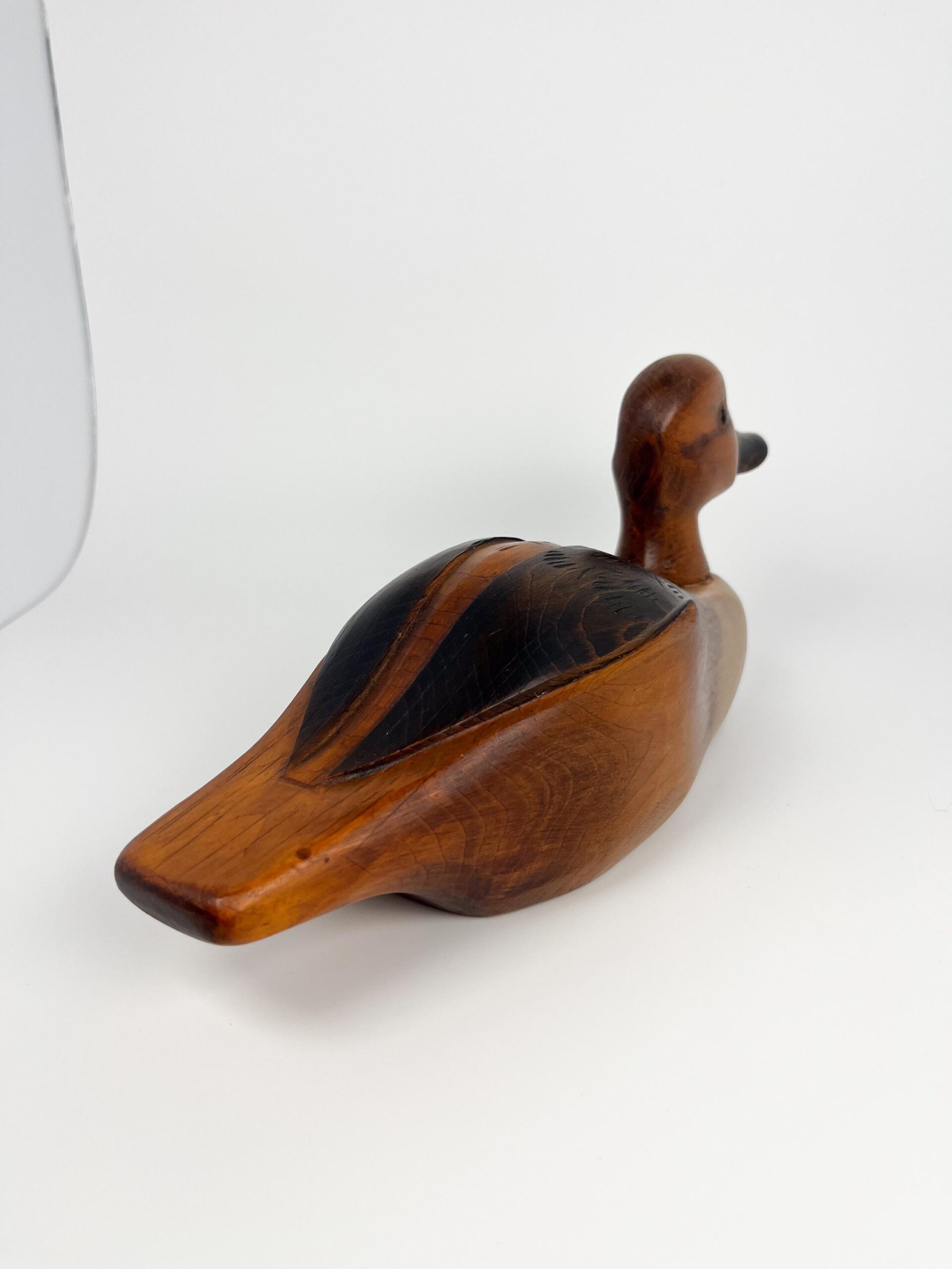 Hand carved 11" wood duck decoy