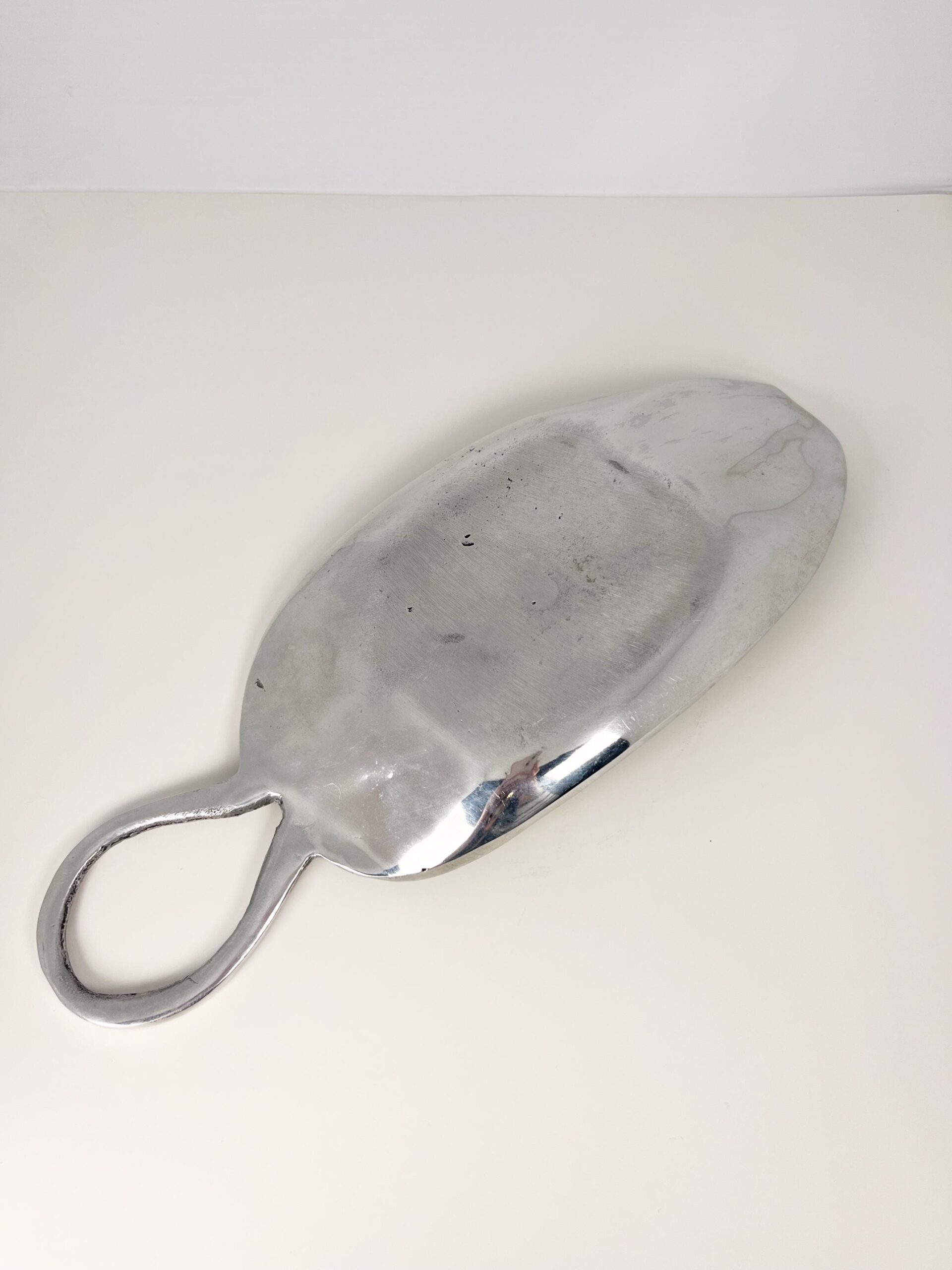 Vintage metal aluminum banana leaf tray - Arthur Court style