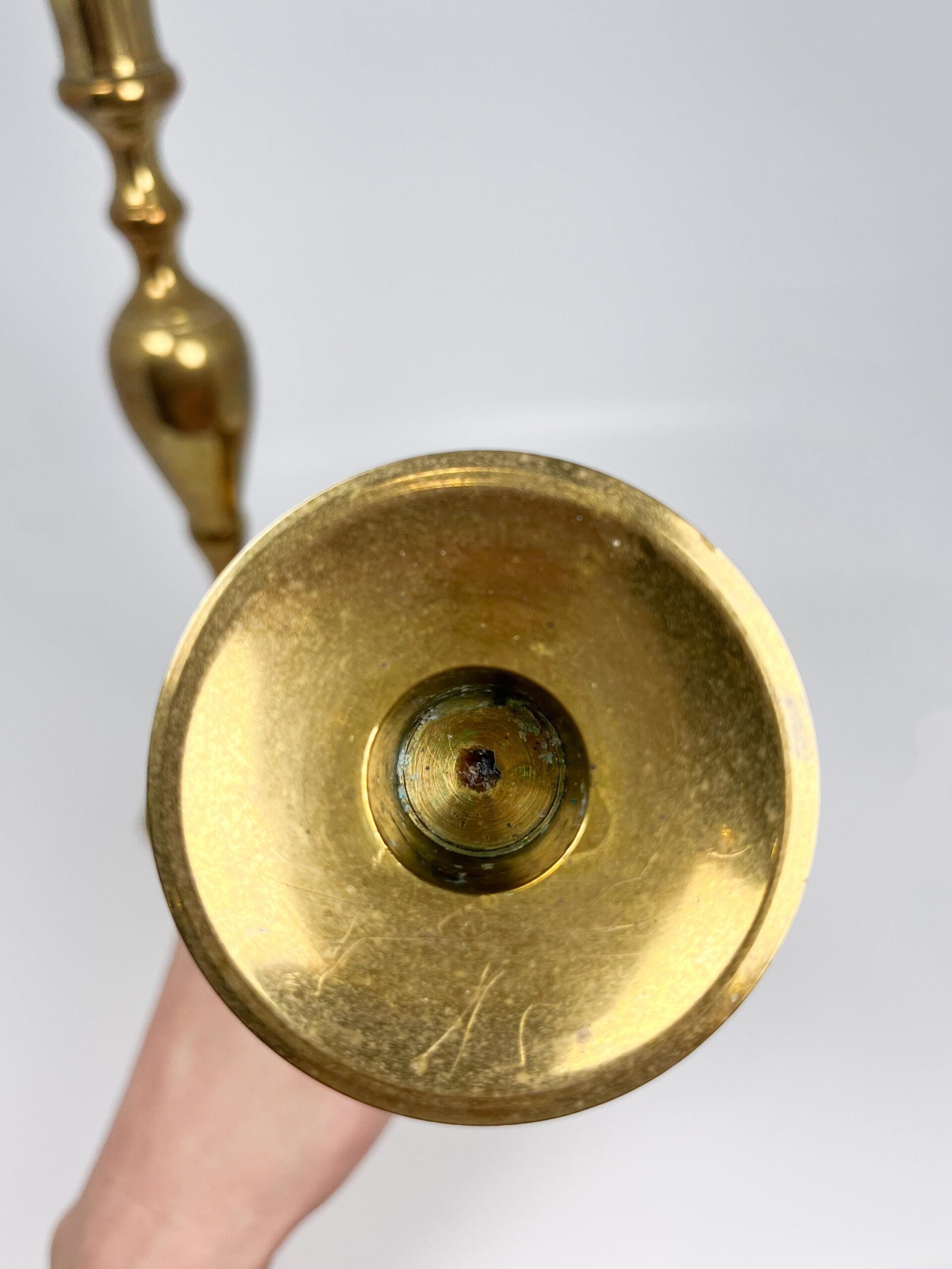 Vintage 12" tall brass candlestick holders set